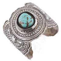Robert Chee Sleeping Beauty Turquoise USA Native American Made 925 Sterling Silver Cuff Main Image