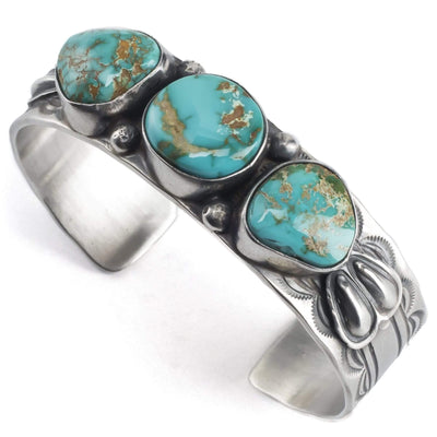 Kalifano Native American Jewelry Royston Turquoise Native American Made 925 Sterling Silver Cuff NAB2700.004