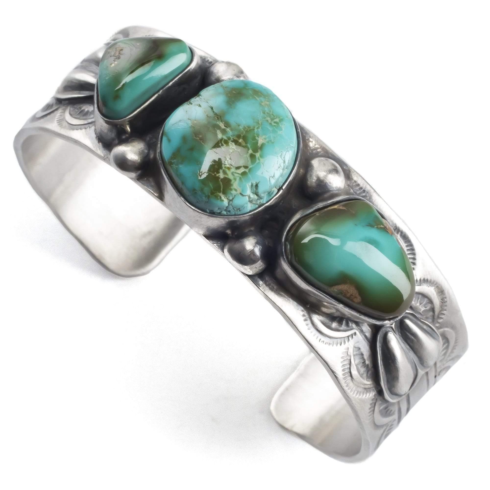Kalifano Native American Jewelry Royston Turquoise Native American Made 925 Sterling Silver Cuff NAB2700.005