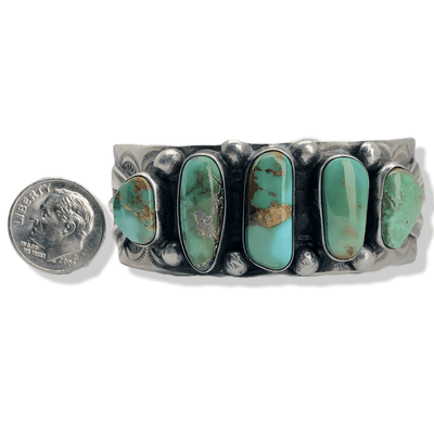 Kalifano Native American Jewelry Royston Turquoise Native American Made 925 Sterling Silver Cuff NAB3900.002