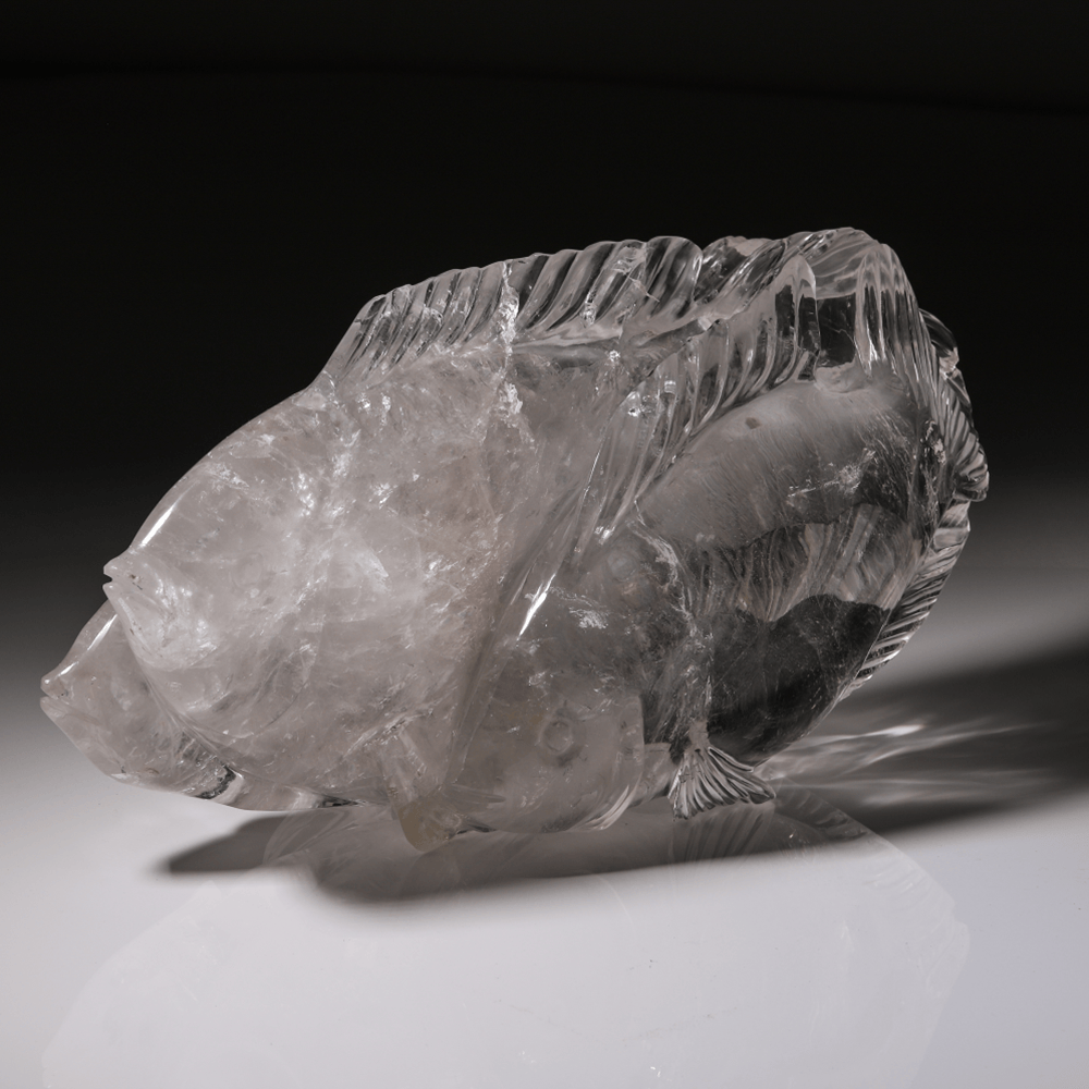 Kalifano One of a kind CARV24000.003 - Loving Fish Quartz CarvingBrazil - 7,860 grams CARV24000.003