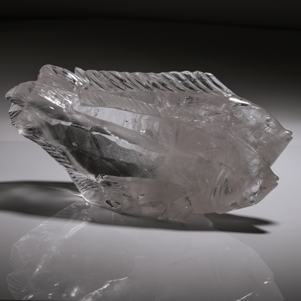Kalifano One of a kind CARV24000.003 - Loving Fish Quartz CarvingBrazil - 7,860 grams CARV24000.003