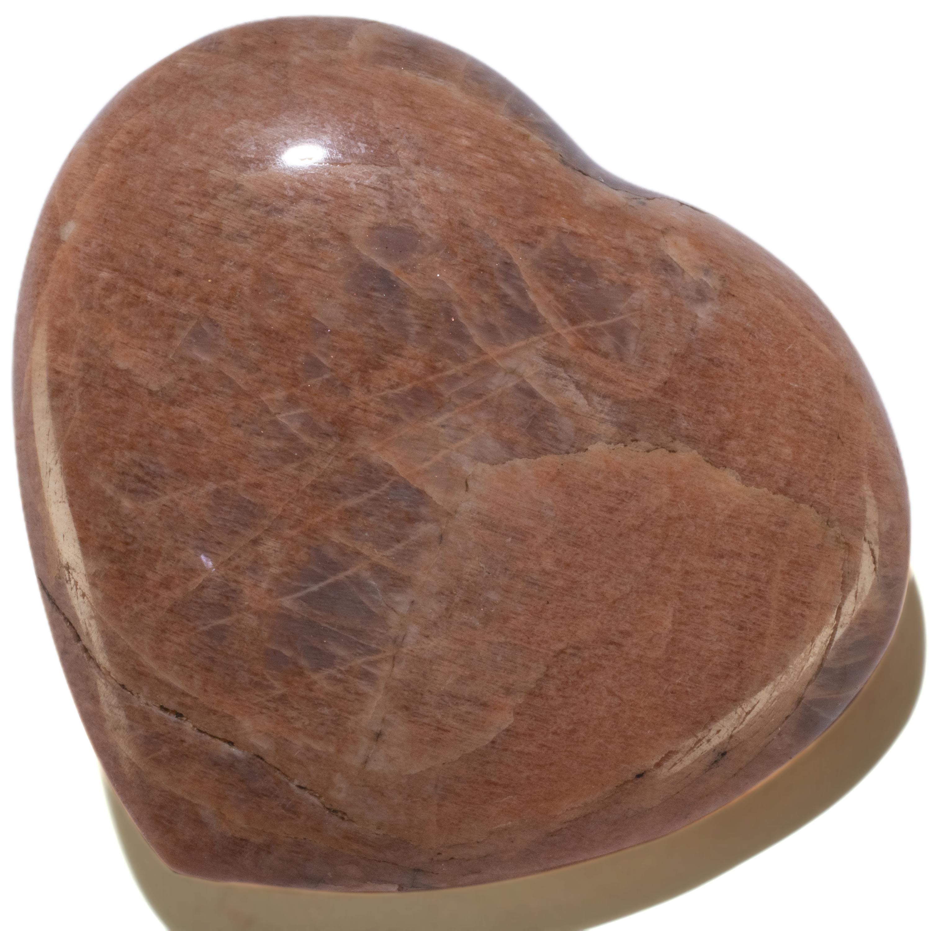 KALIFANO Peach Moonstone Peach Moonstone Gemstone Heart Carving 420g / 4in. GH400-PM