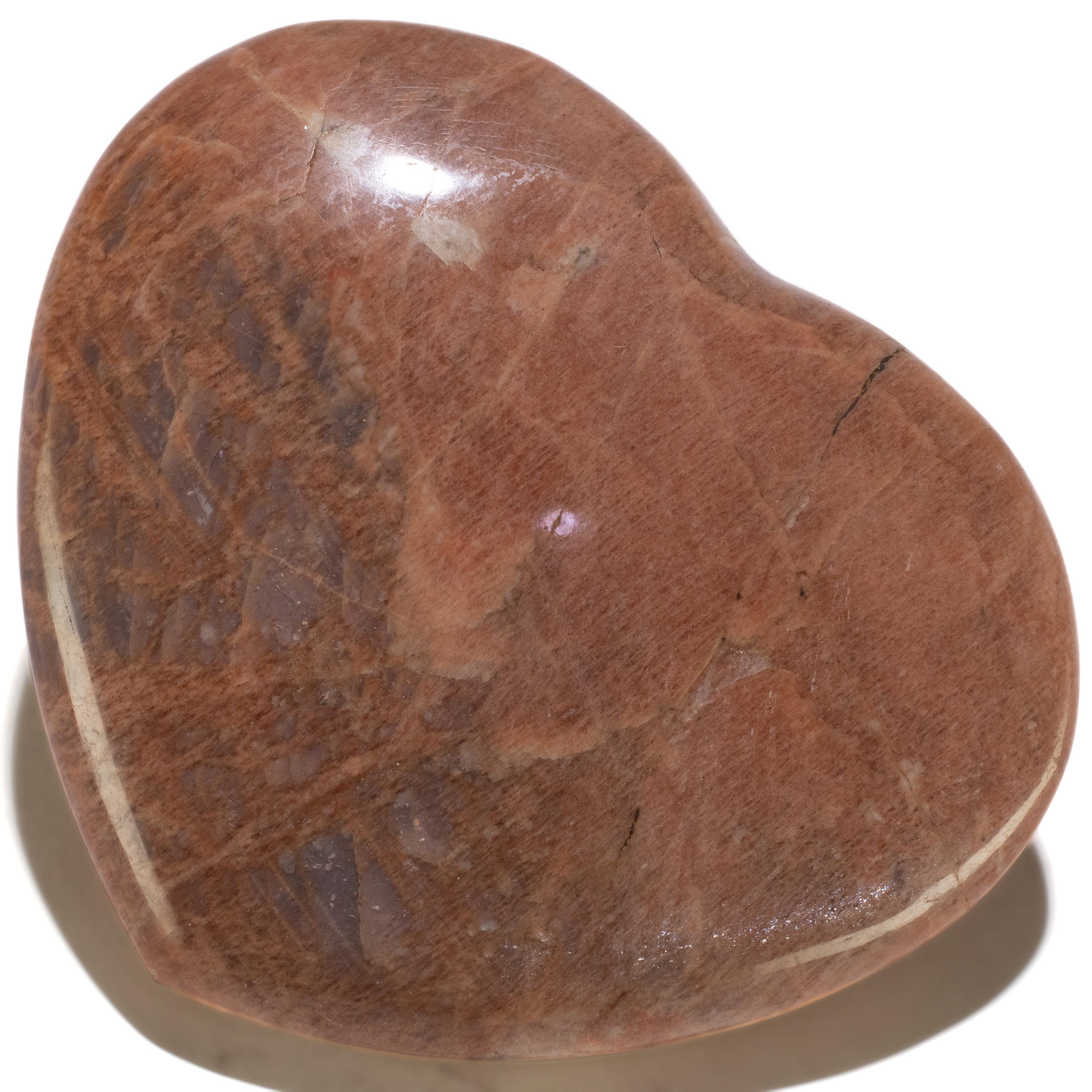 KALIFANO Peach Moonstone Peach Moonstone Gemstone Heart Carving 800g / 5in. GH800-PM