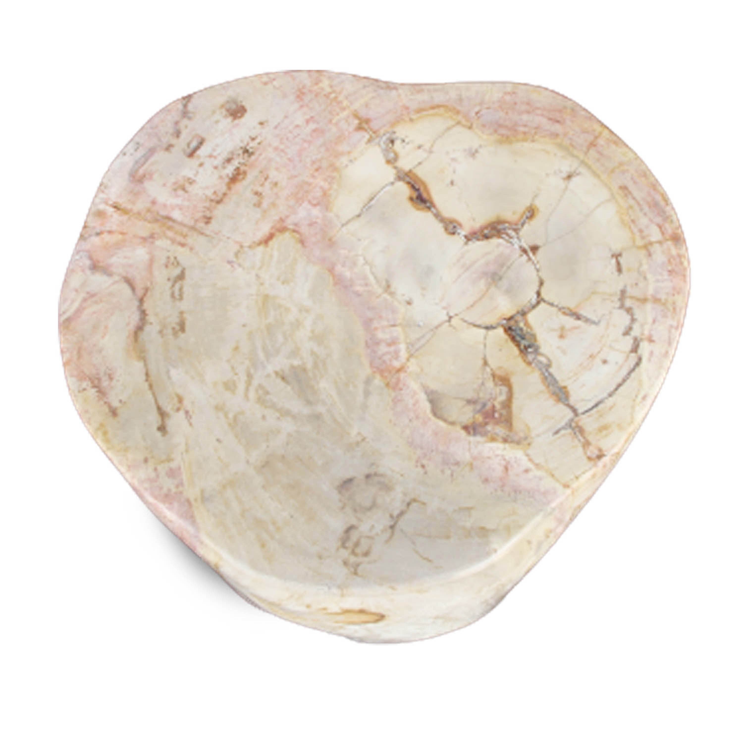Kalifano Petrified Wood Natural Polished Petrified Wood Stool from Indonesia - 18" / 234 lbs PWS4200.001