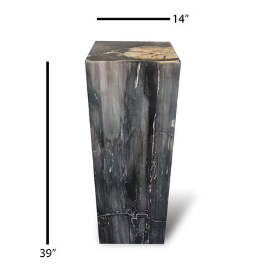 Kalifano Petrified Wood Petrified Wood Hollow Square Pedestal from Indonesia - 39" / 202 lbs PWP8000.009