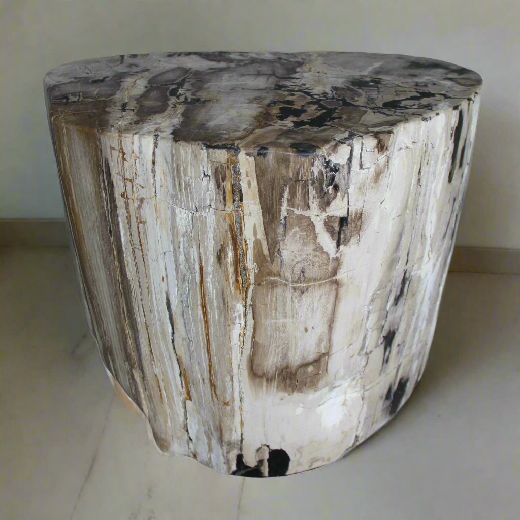 Kalifano Petrified Wood Petrified Wood Round Stump / Stool from Indonesia - 16" / 286 lbs PWS5200.002