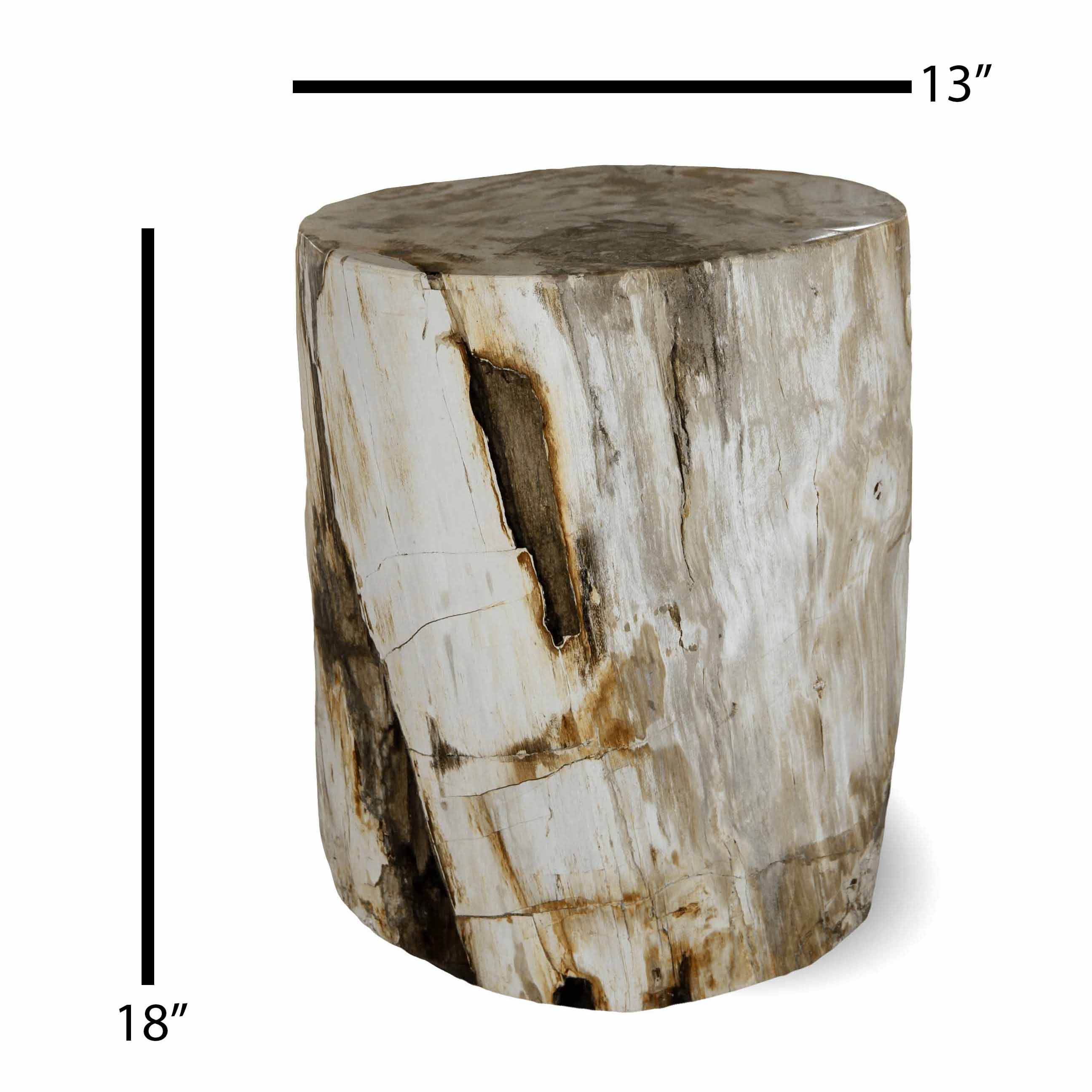 Kalifano Petrified Wood Petrified Wood Round Stump / Stool from Indonesia - 18" / 209 lbs PWS3800.003