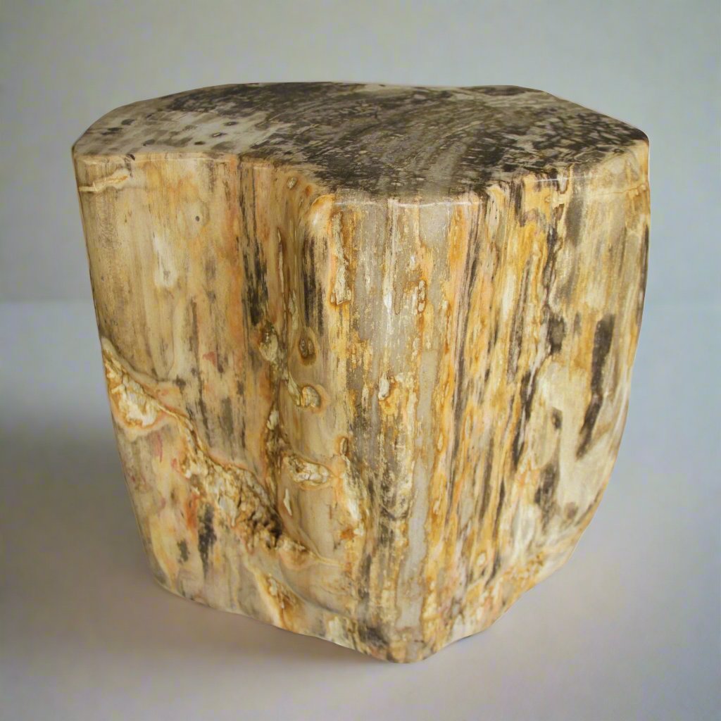 Kalifano Petrified Wood Petrified Wood Round Stump / Stool from Indonesia - 18" / 286 lbs PWS5200.003