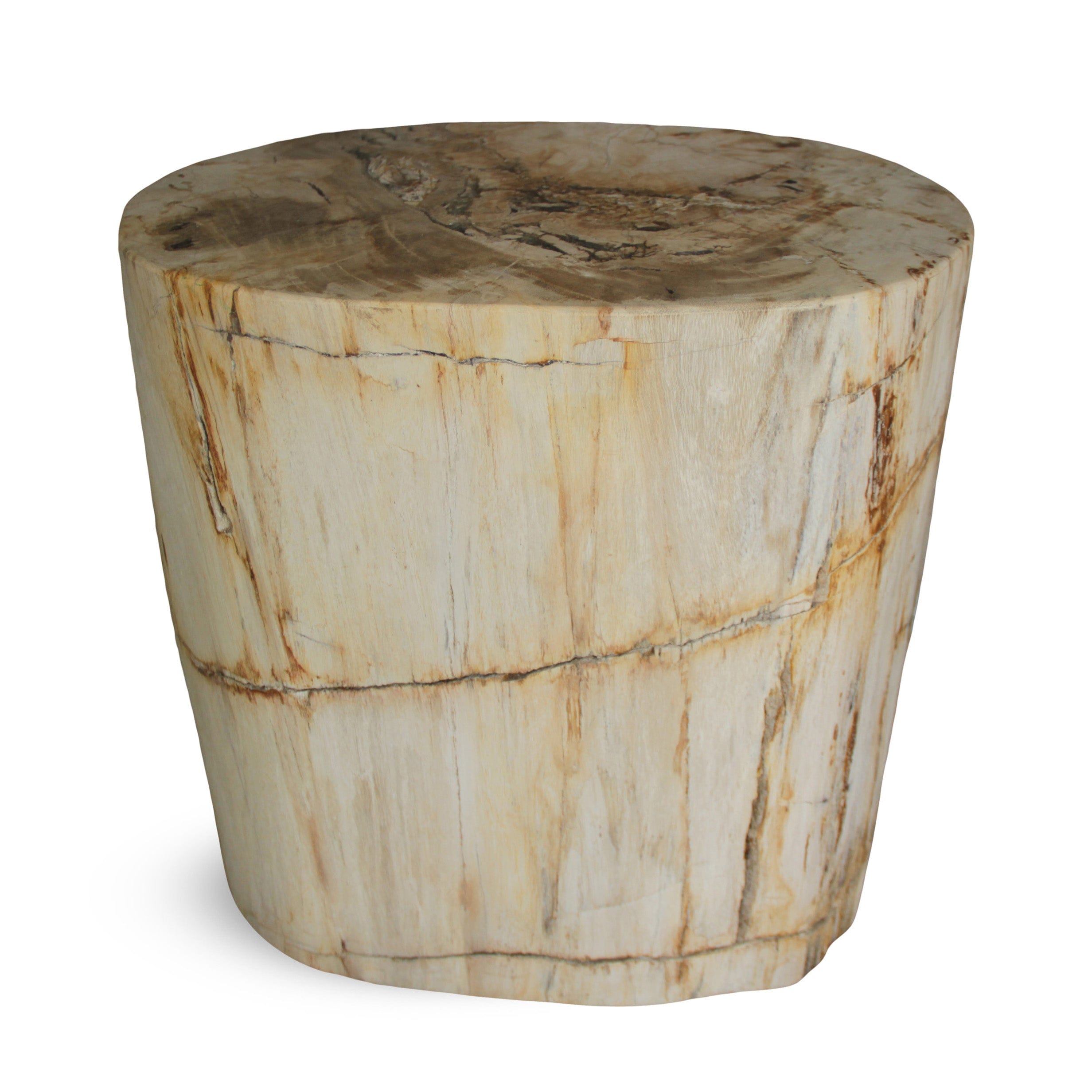 Kalifano Petrified Wood Petrified Wood Round Stump / Stool from Indonesia - 18" / 290 lbs PWS5400.003