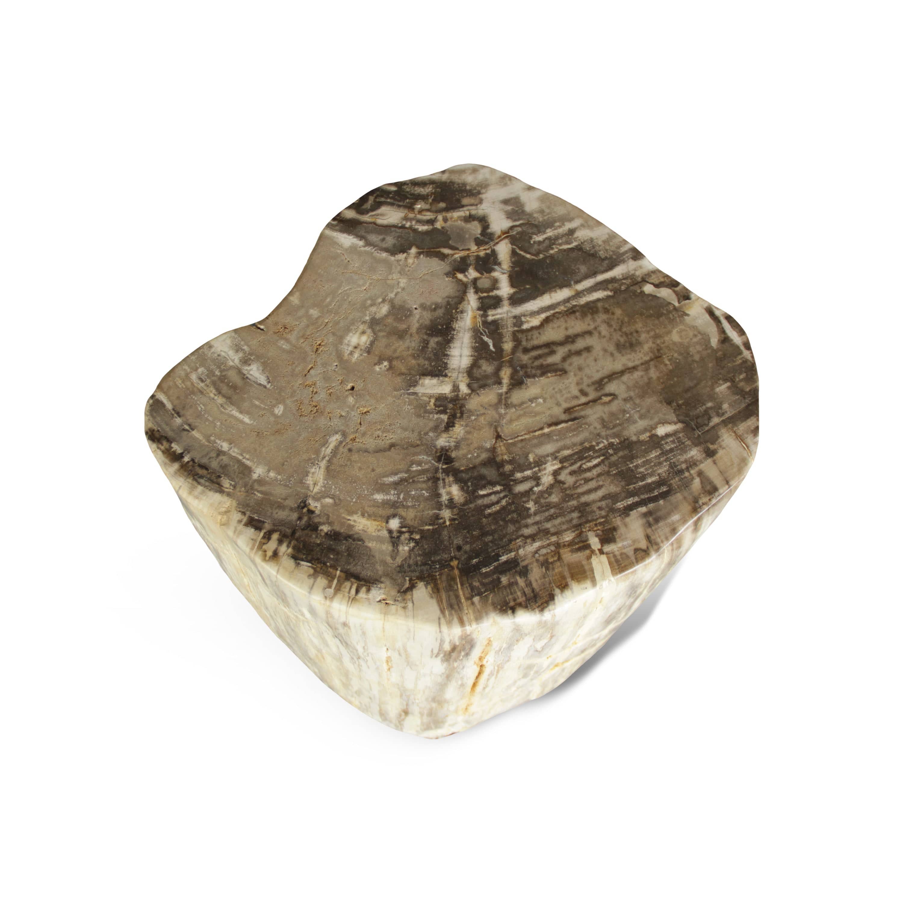 Kalifano Petrified Wood Petrified Wood Round Stump / Stool from Indonesia - 18" / 295 lbs PWS5400.002