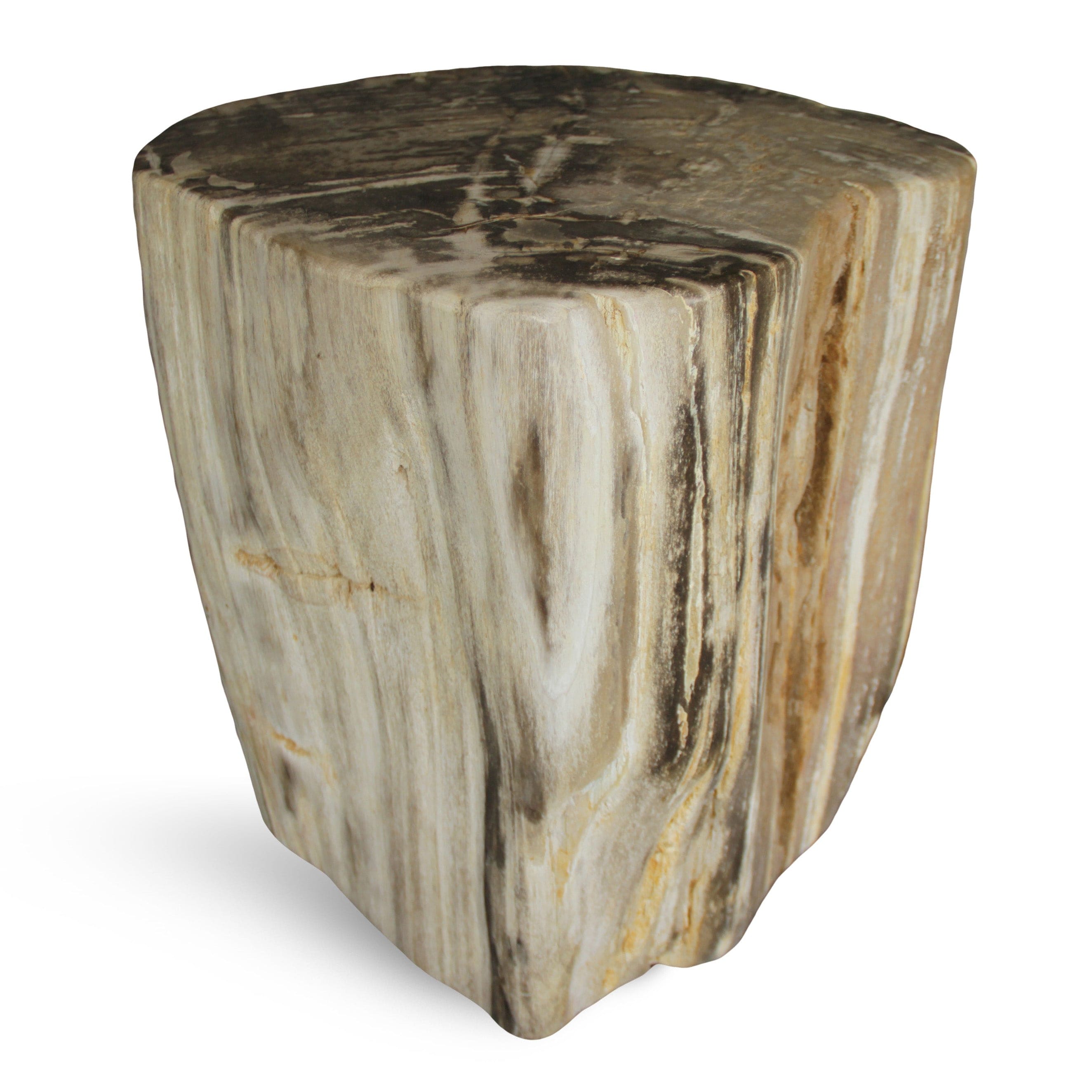 Kalifano Petrified Wood Petrified Wood Round Stump / Stool from Indonesia - 18" / 295 lbs PWS5400.002