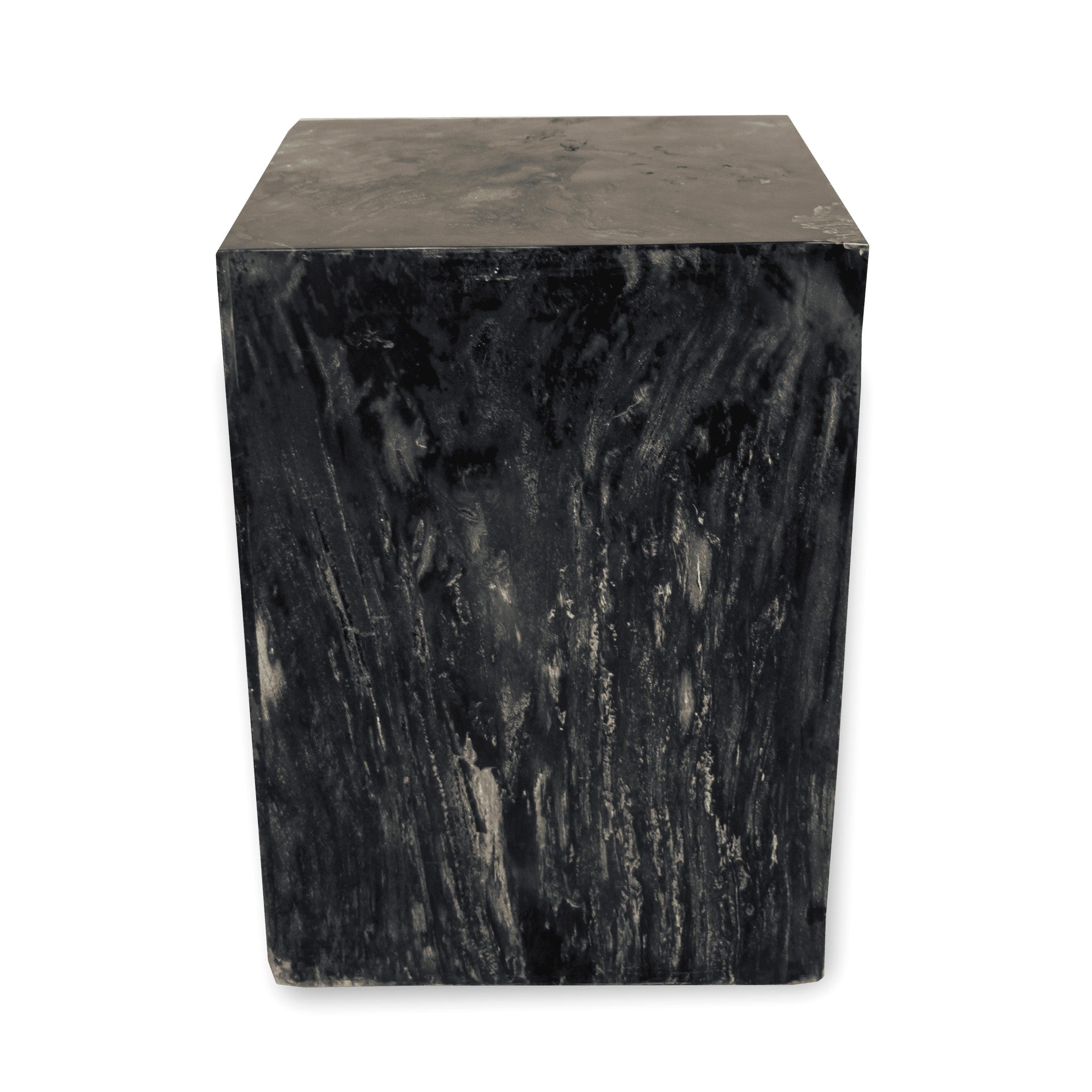 Kalifano Petrified Wood Petrified Wood Square Stump / Stool from Indonesia - 18" / 245 lbs PWSS6800.001