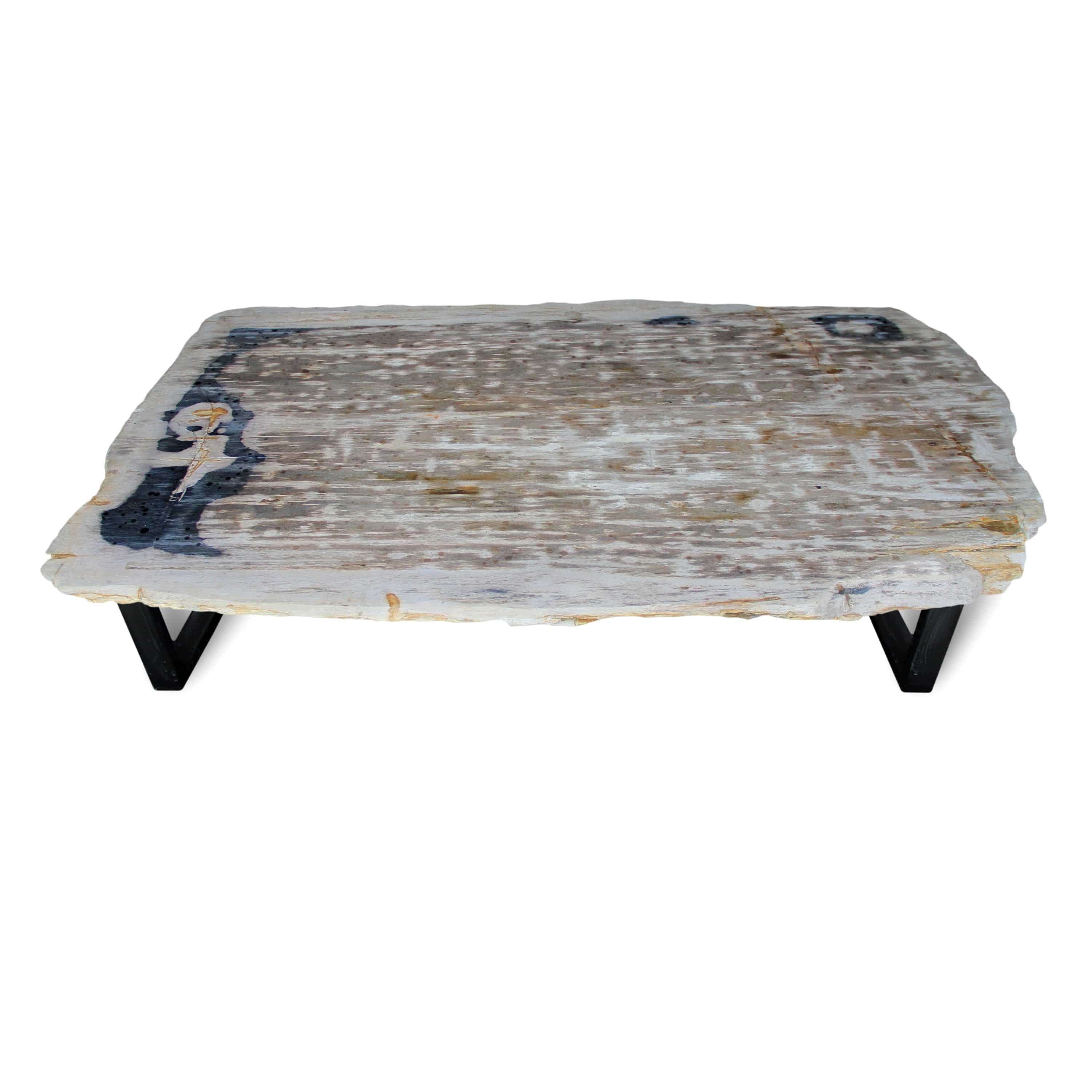 Kalifano Petrified Wood Polished Petrified Wood Table from Indonesia - 64" / 507 lbs PWR18400.001
