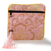 Pink Silk Jewlery & Coin Pouch with Zipper