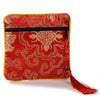 Red Silk Jewlery & Coin Pouch with Zipper