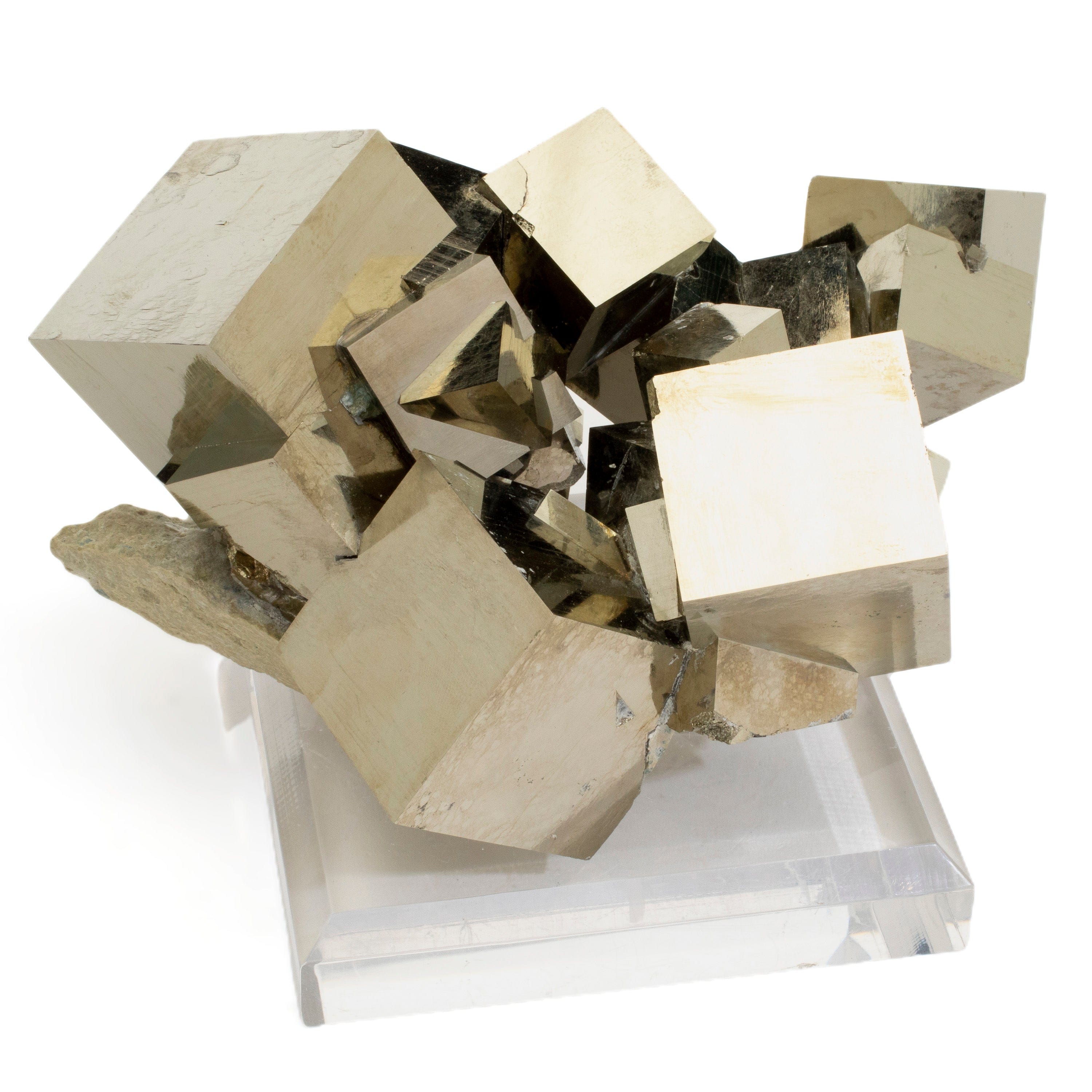 Kalifano Pyrite Natural Pyrite Cube Cluster from Spain with Detachable Base -  4.5" / 1,990g SPC28000.001