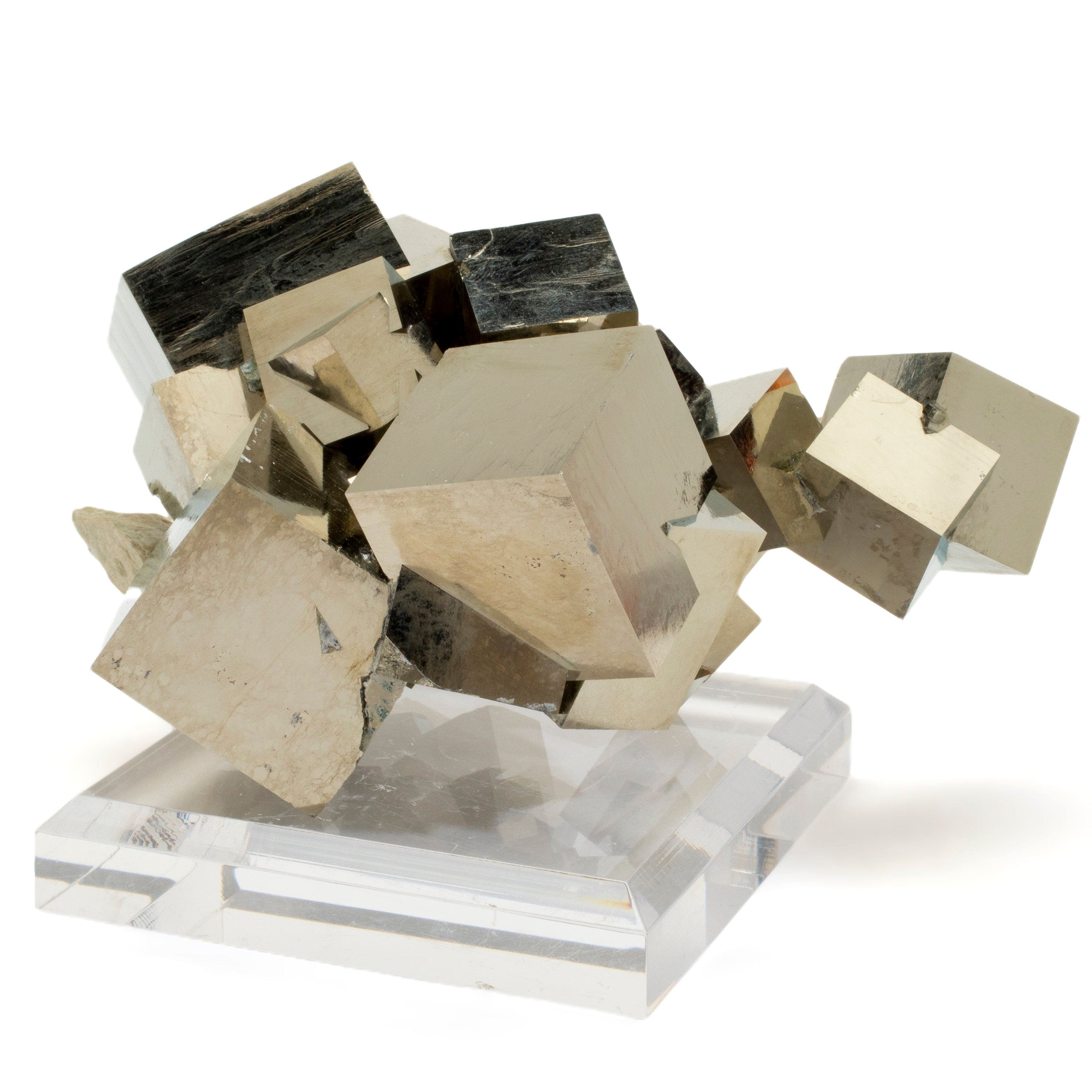 Kalifano Pyrite Natural Pyrite Cube Cluster from Spain with Detachable Base -  4.5" / 1,990g SPC28000.001