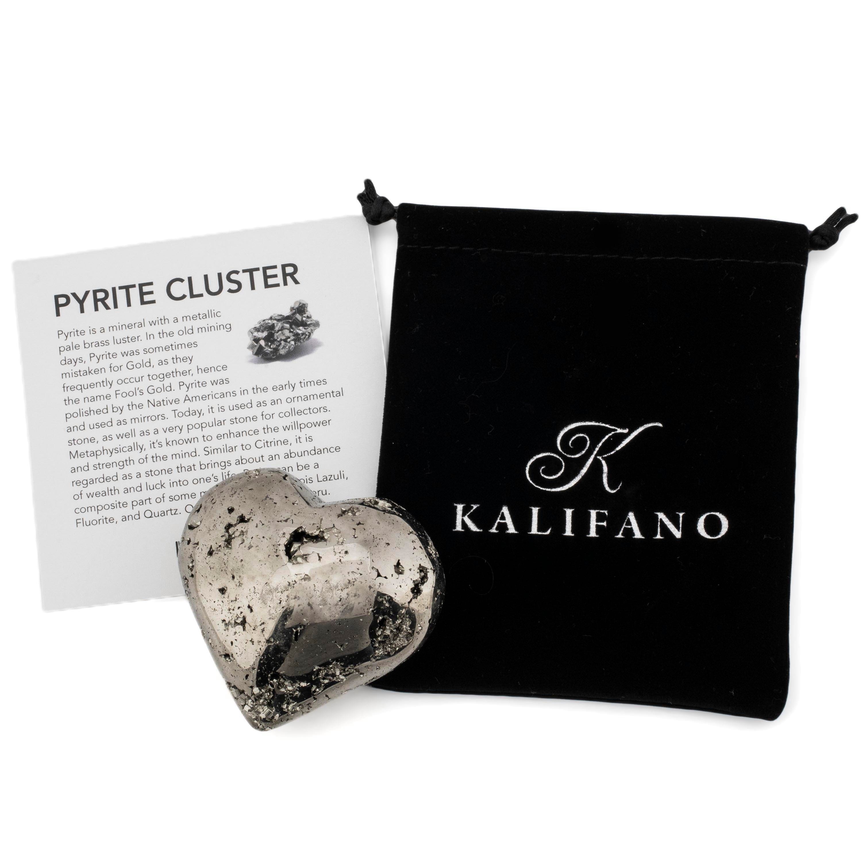 Kalifano Pyrite Pyrite Heart Carving 250 grams GH300-PC