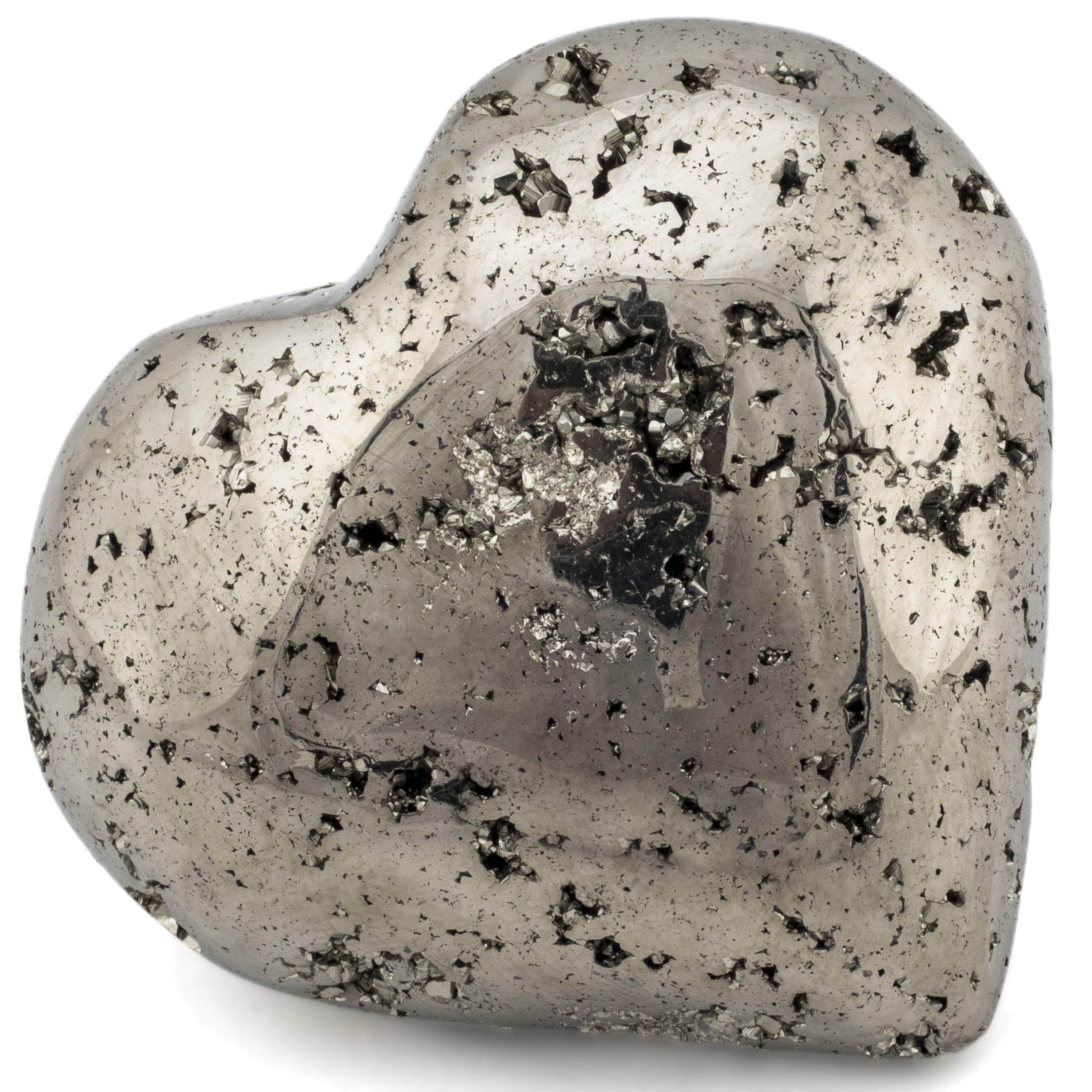 Kalifano Pyrite Pyrite Heart Carving 250 grams GH300-PC