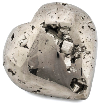 Kalifano Pyrite Pyrite Heart Carving 350 grams GH400-PC
