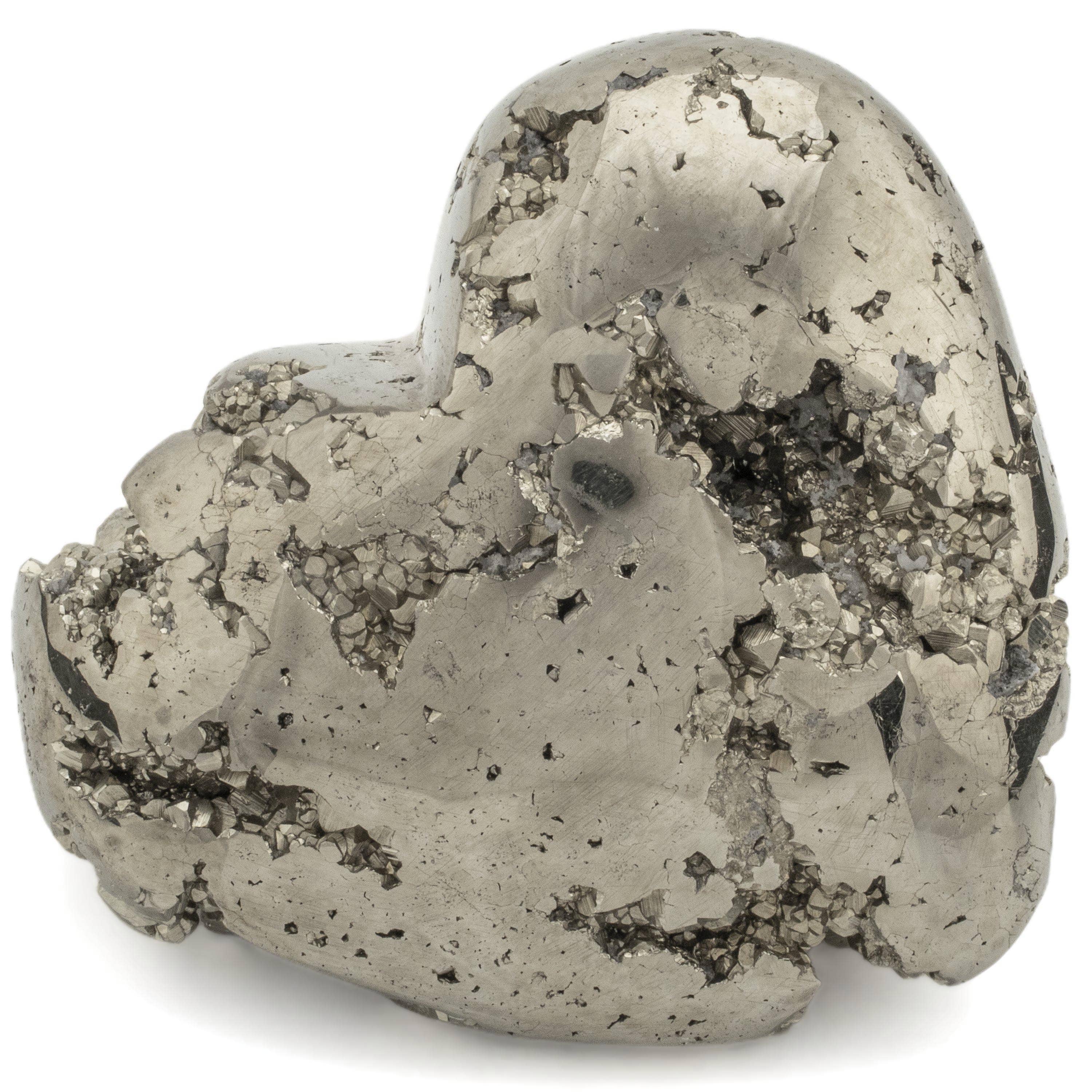 Kalifano Pyrite Pyrite Heart Carving 4.5" / 1,120 grams GH1200-PC.004