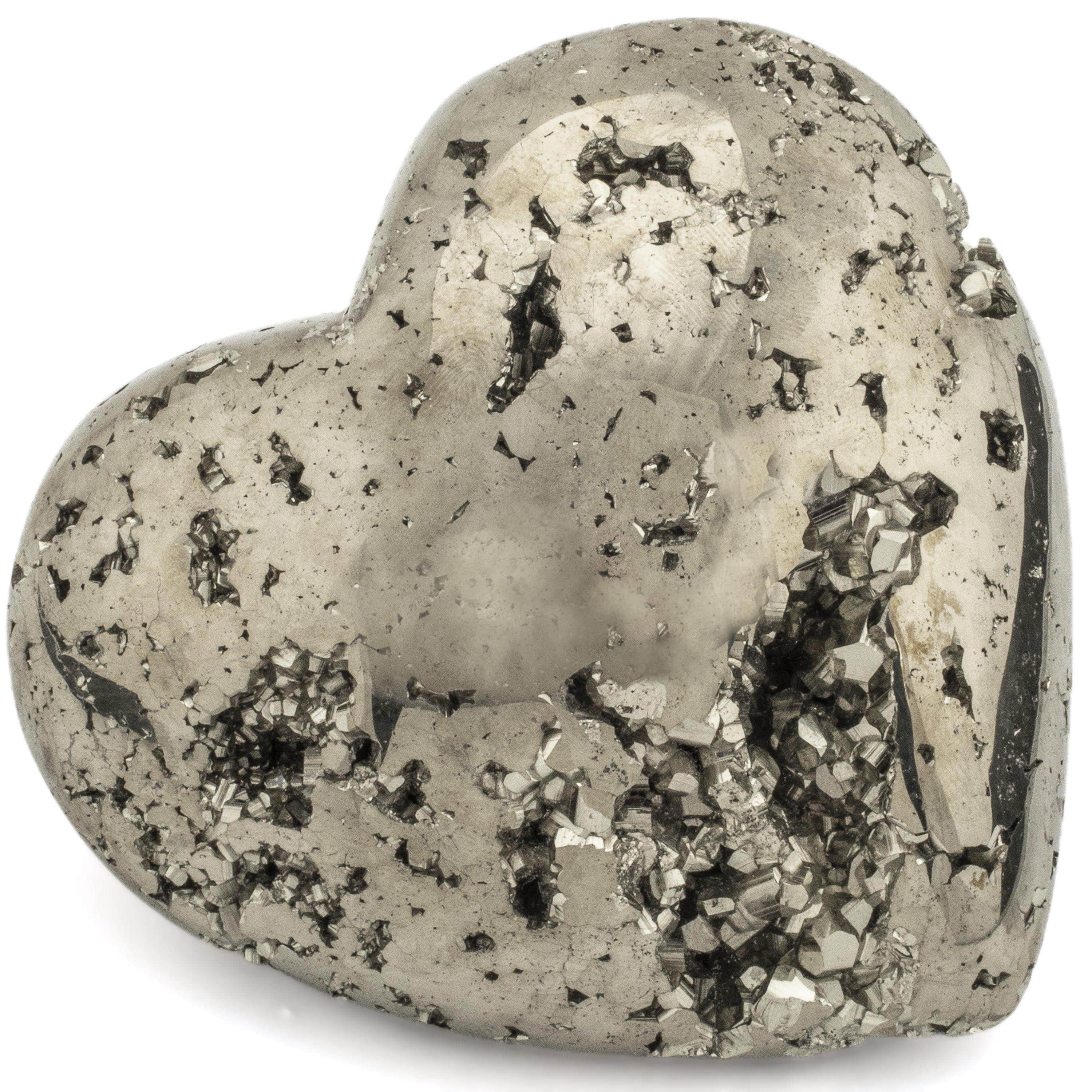 Kalifano Pyrite Pyrite Heart Carving 4.5" / 1,160 grams GH1200-PC.005