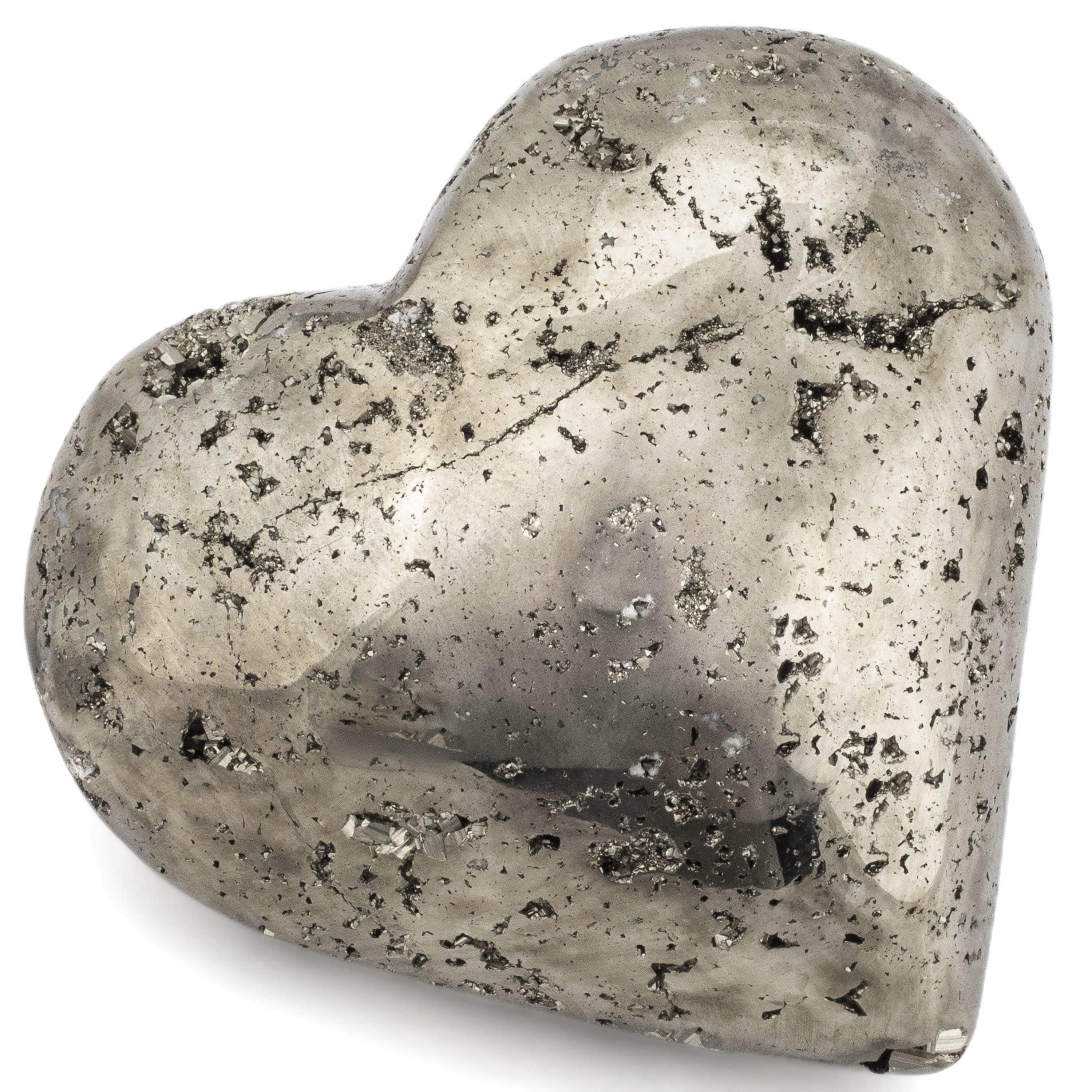 Kalifano Pyrite Pyrite Heart Carving 450 grams GH500-PC