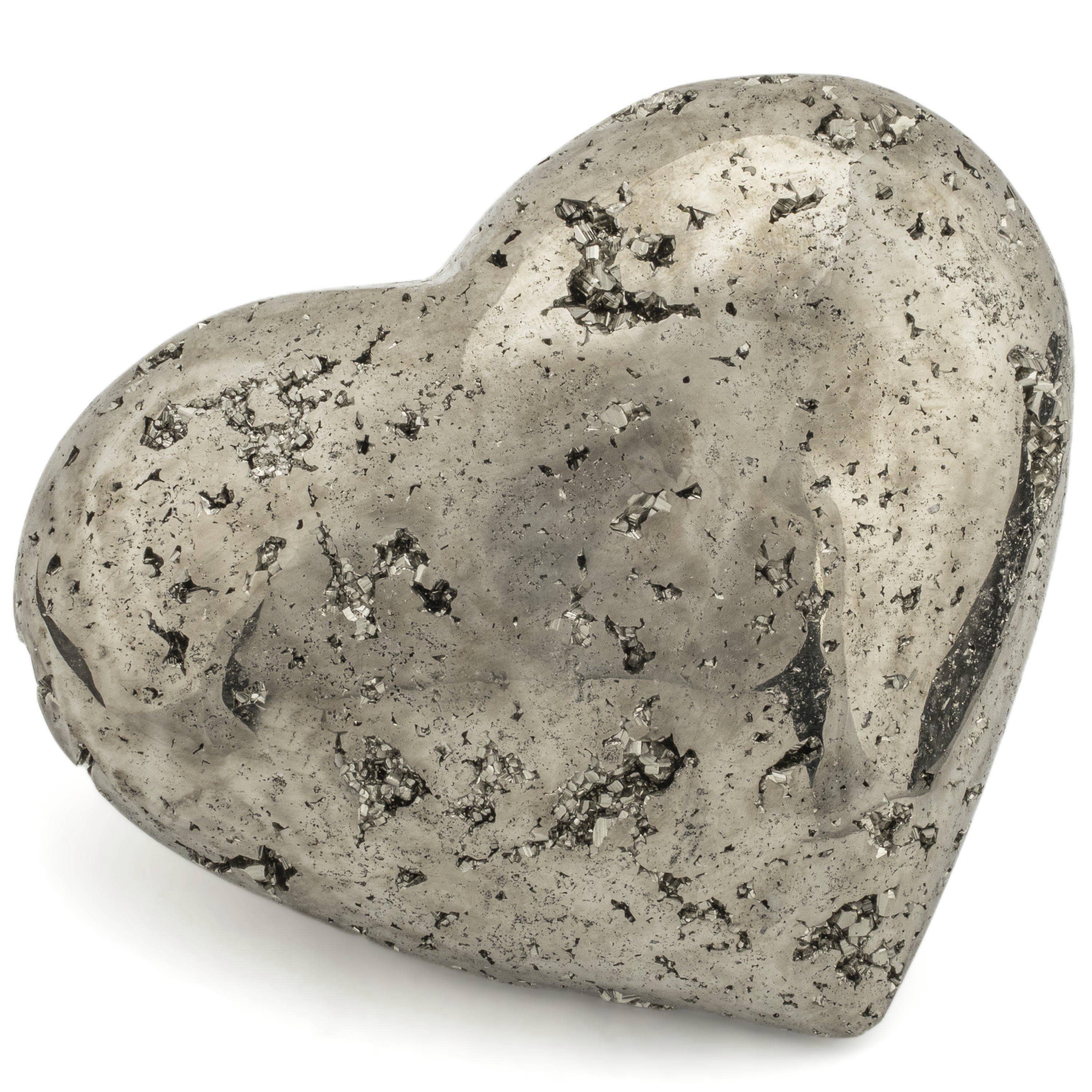 Kalifano Pyrite Pyrite Heart Carving 5" / 1,180 grams GH1200-PC.006