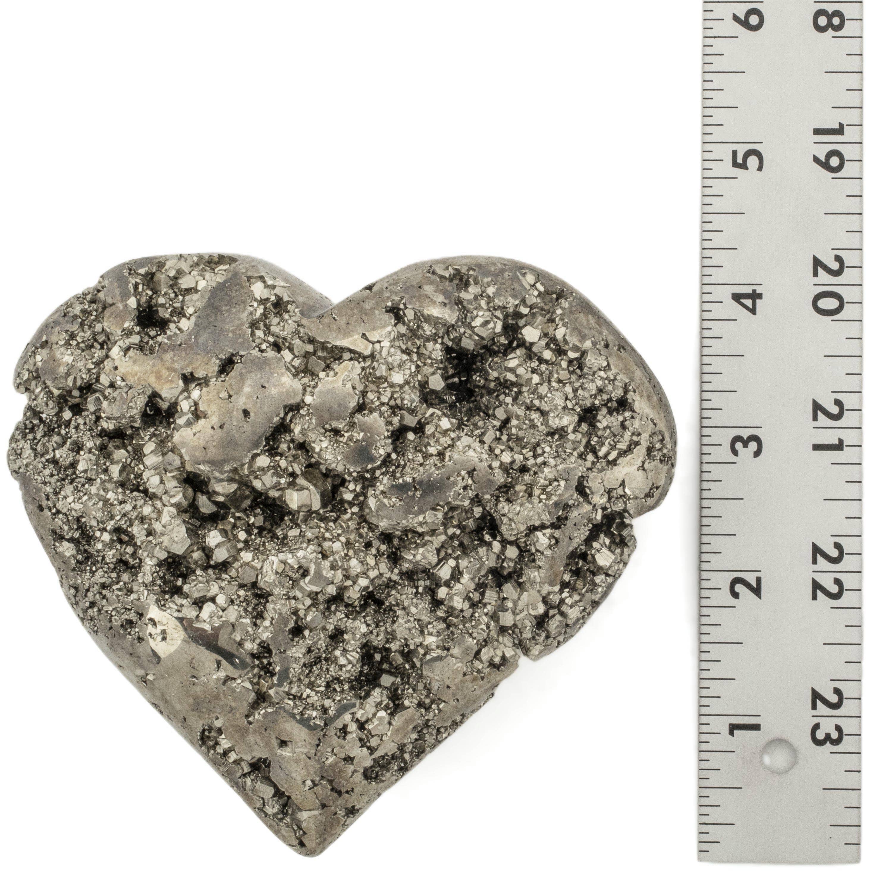 Kalifano Pyrite Pyrite Heart Carving 5" / 805 grams GH900-PC.001