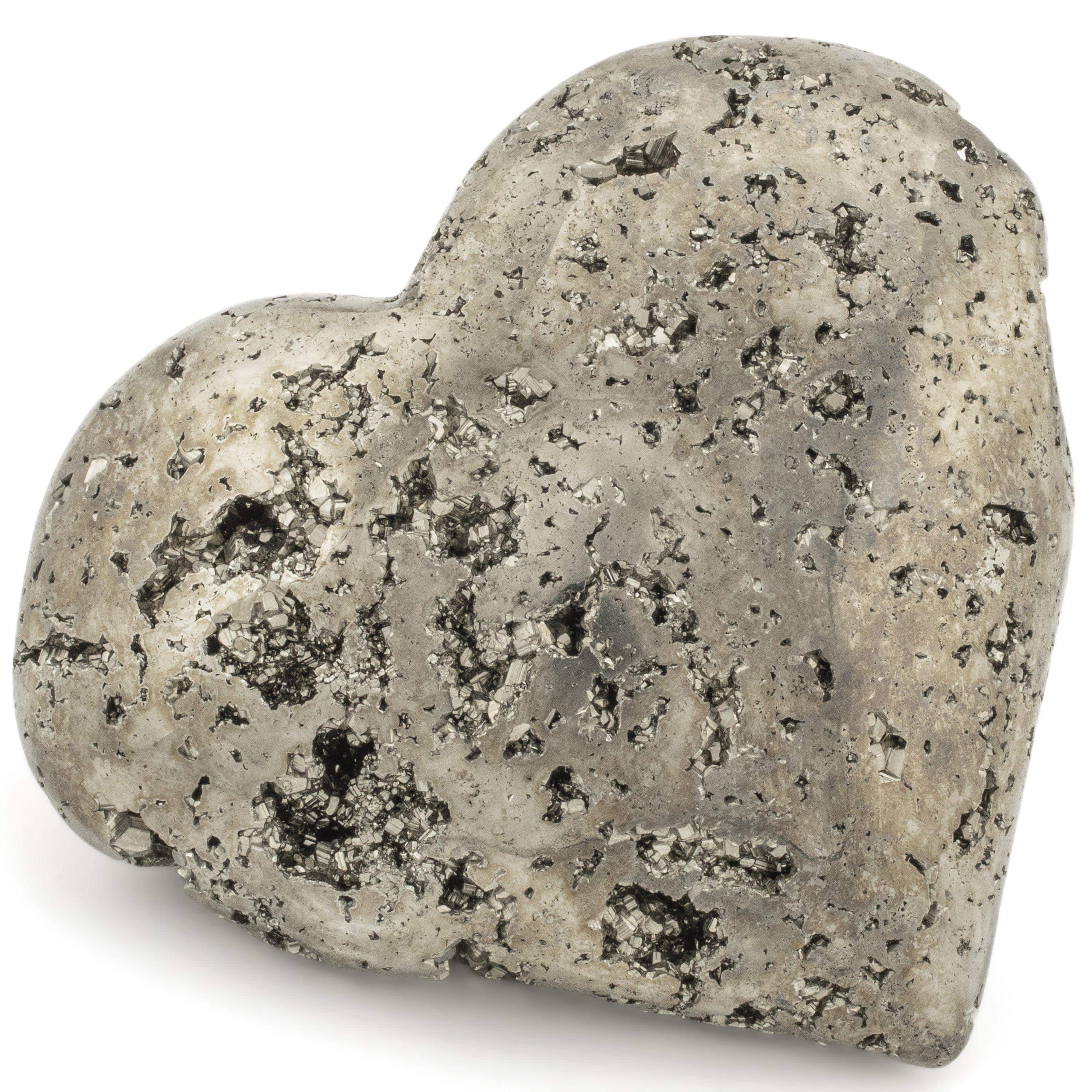 Kalifano Pyrite Pyrite Heart Carving 5" / 805 grams GH900-PC.001