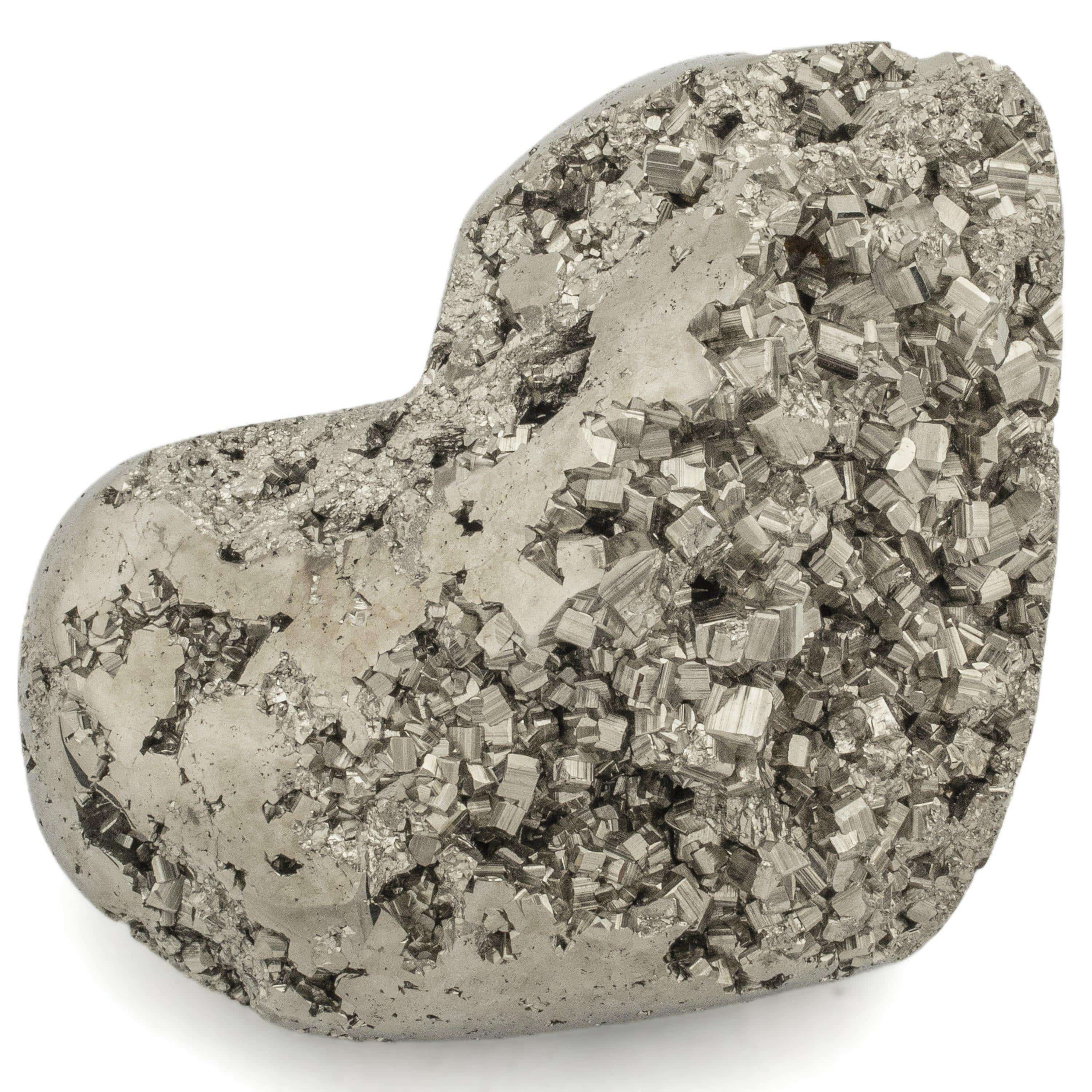 Kalifano Pyrite Pyrite Heart Carving 5" / 995 grams GH1000-PC.002