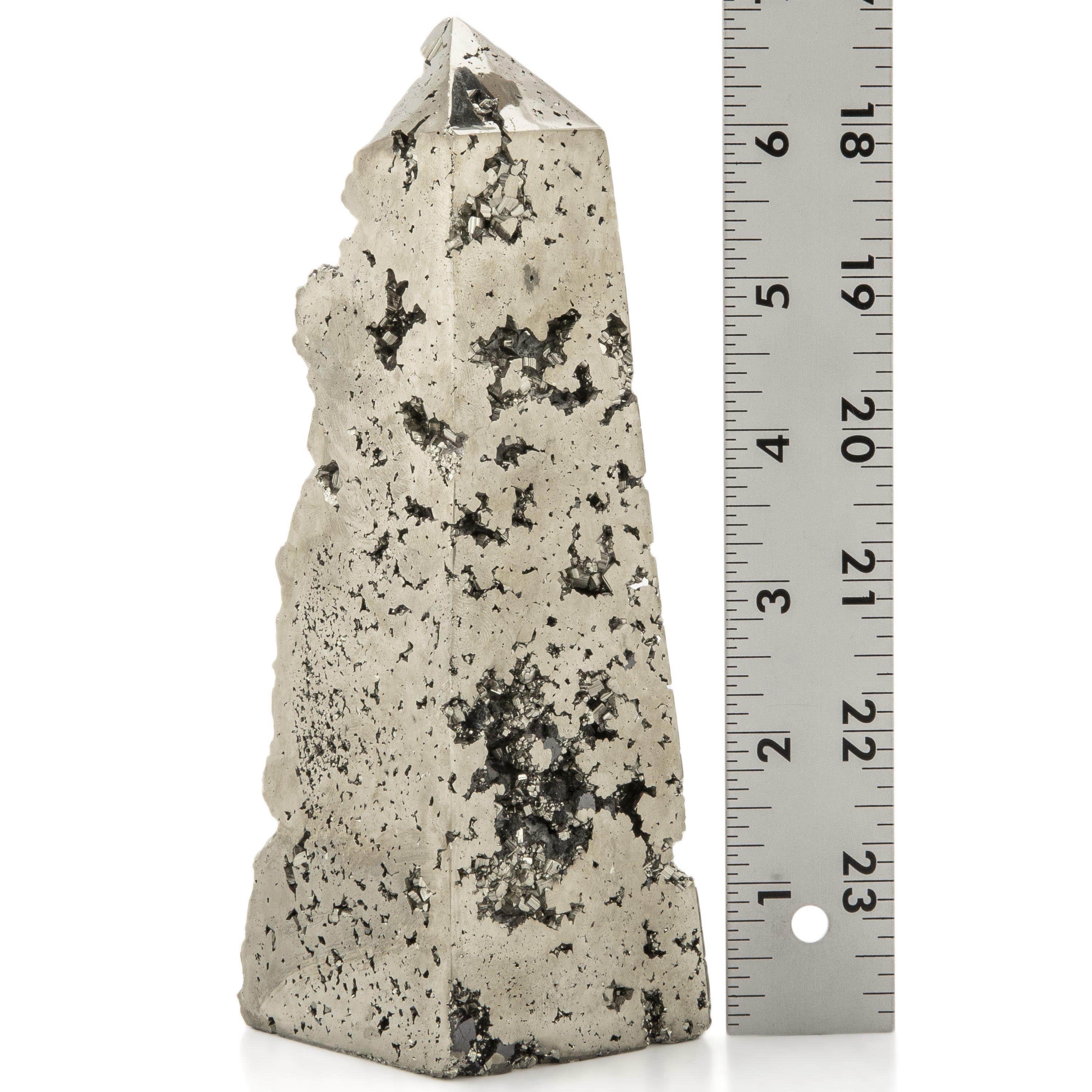 Kalifano Pyrite Pyrite Obelisk Carving 7" / 1,280 grams OB2200-PC.002