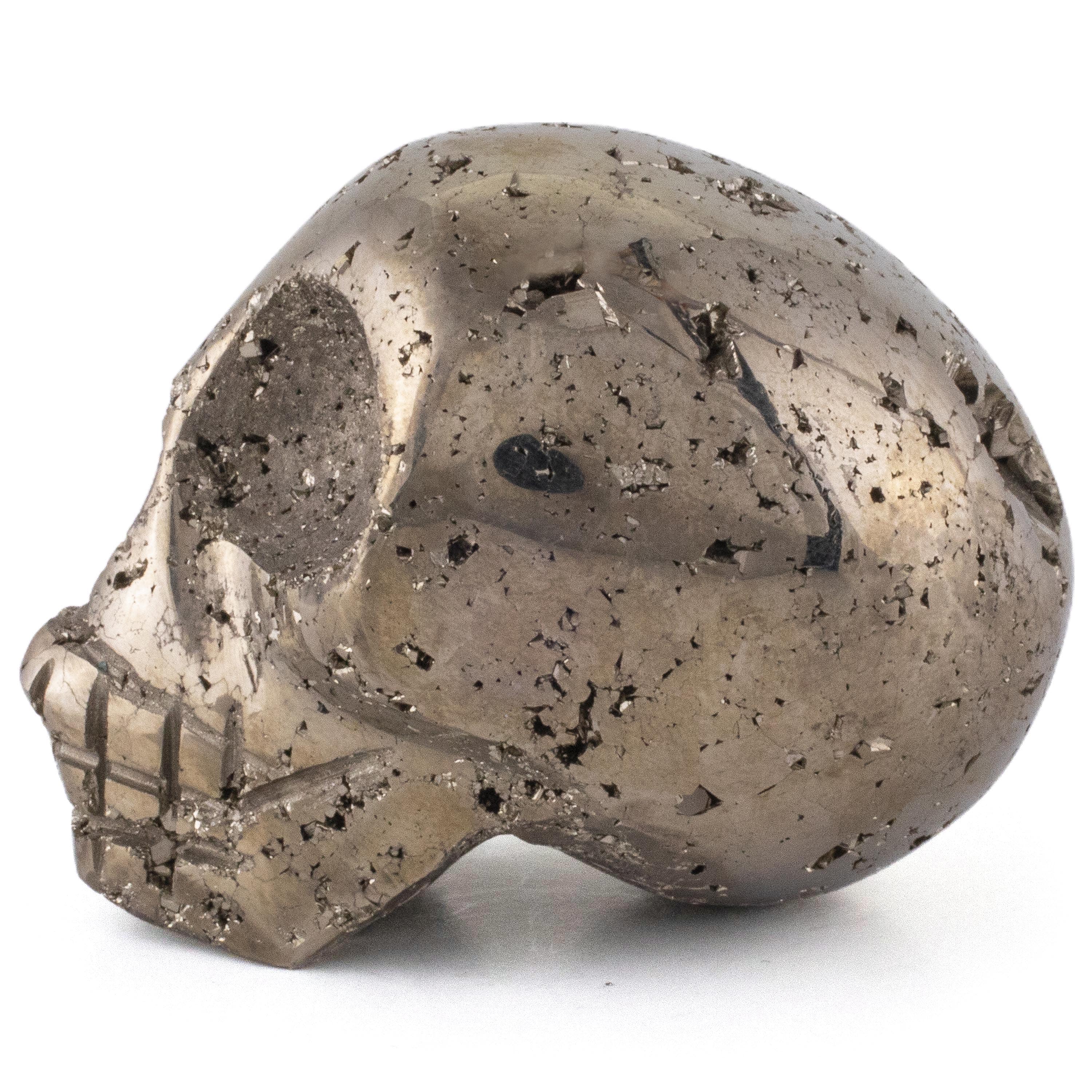 Kalifano Pyrite Pyrite Skull Carving 2" / 170 grams SK400-PC.002