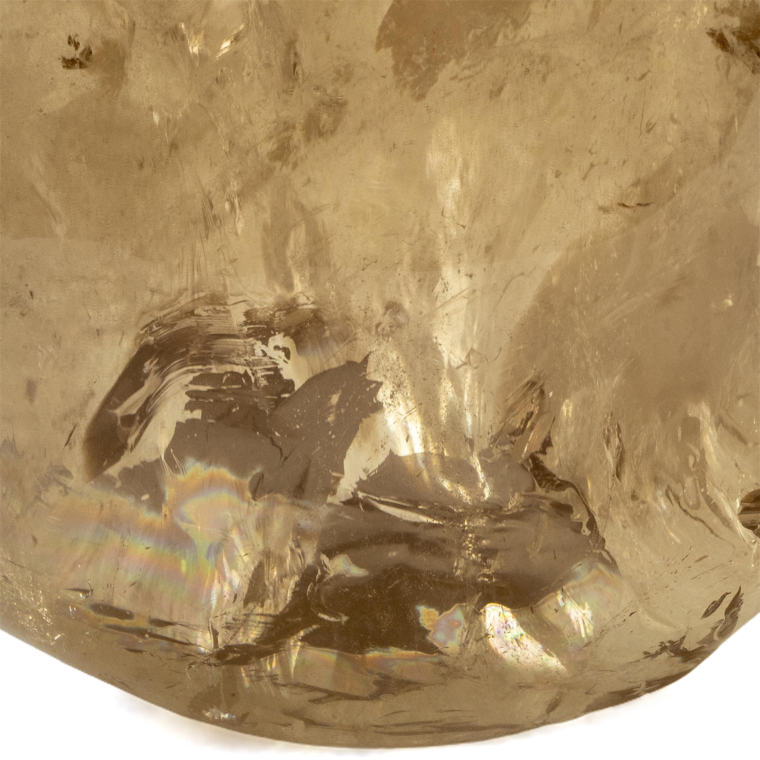 KALIFANO Quartz Citrine Skull Caving 10.5" / 16 lbs SK30000-SC.001