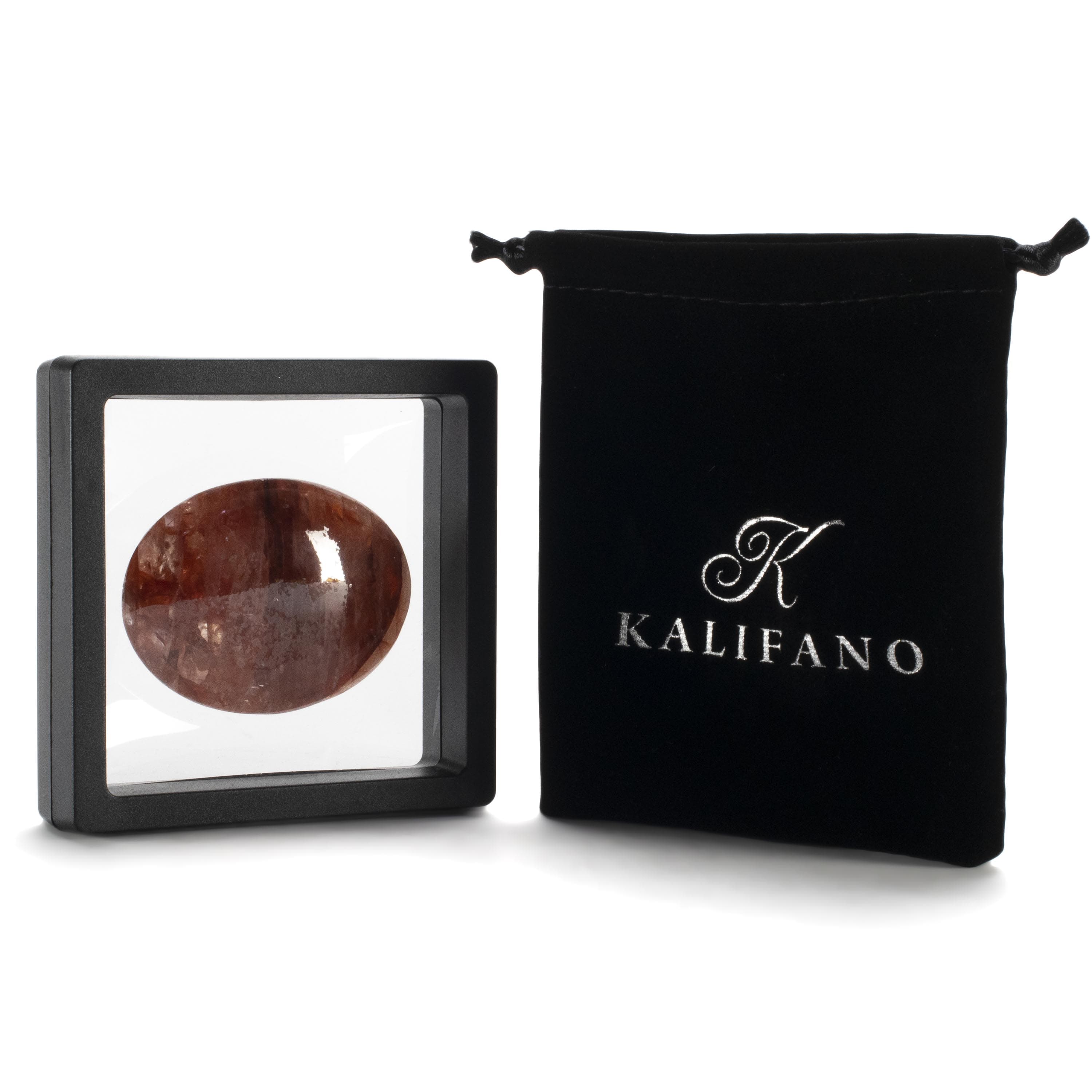 KALIFANO Quartz Fire Quartz Palm Stone PS60-FQ