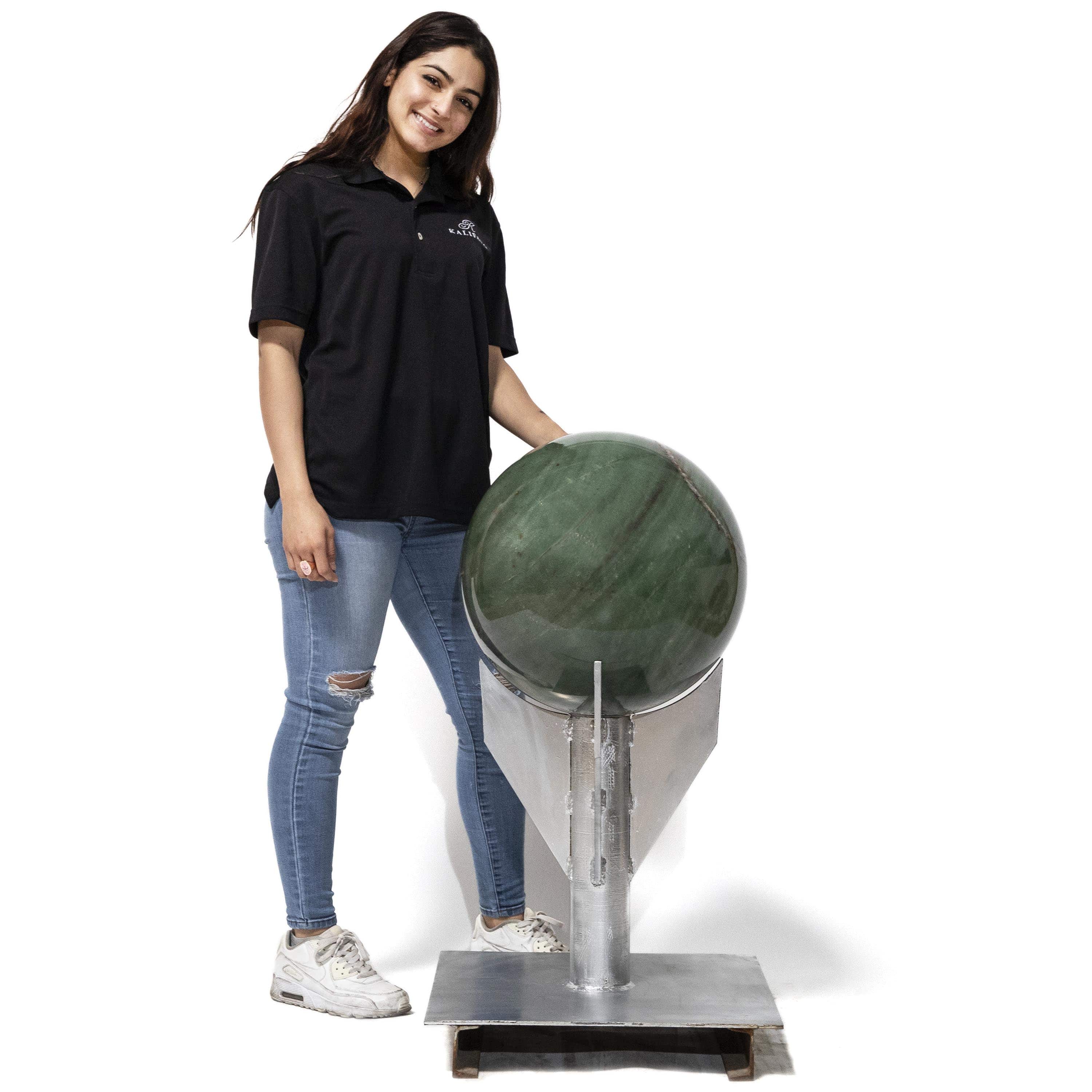 Kalifano Quartz Green Quartz Sphere - 242 lbs / 16" diameter SPGQ30000.001