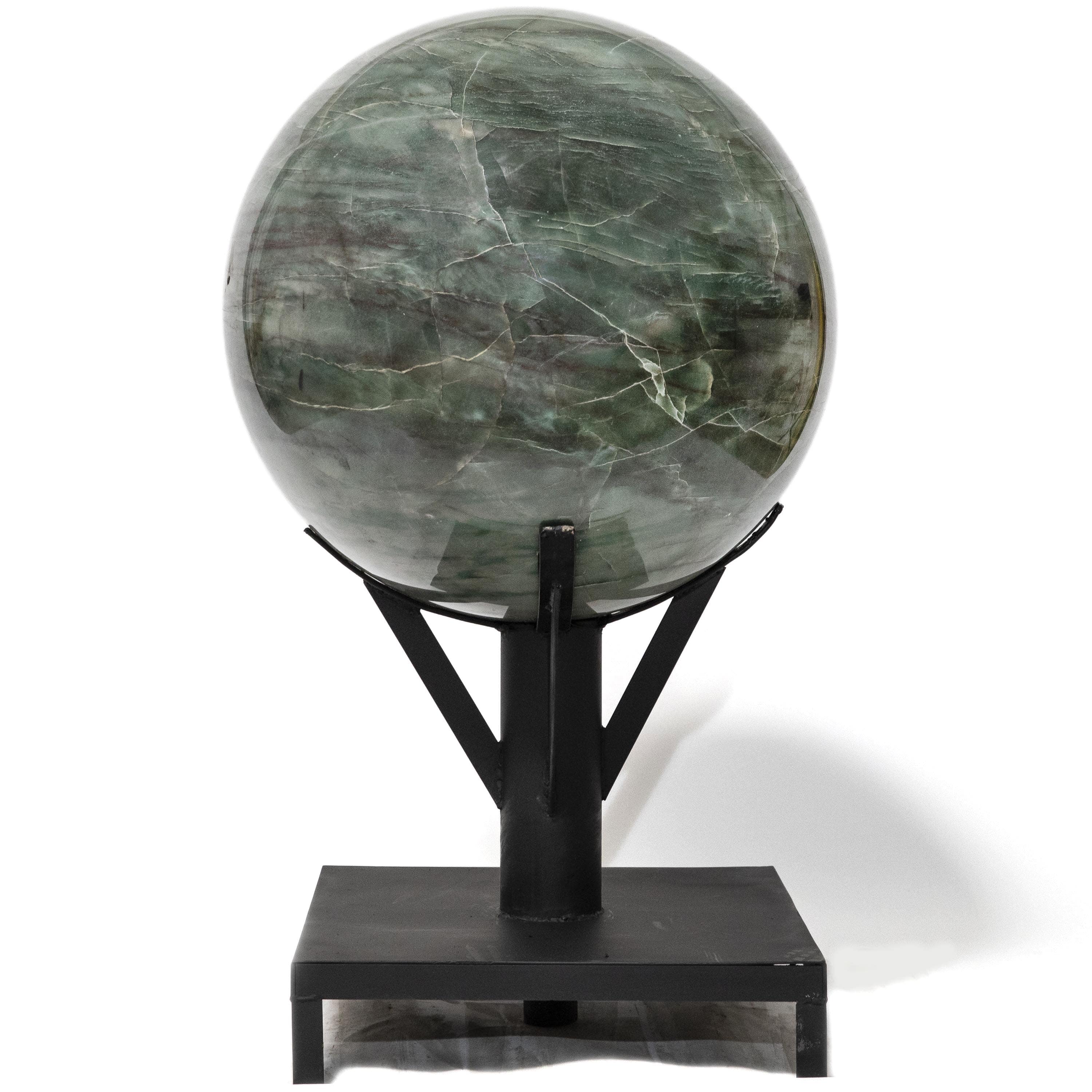 Kalifano Quartz Green Quartz Sphere - 998 lbs / 28" diameter SPGQ136000.001