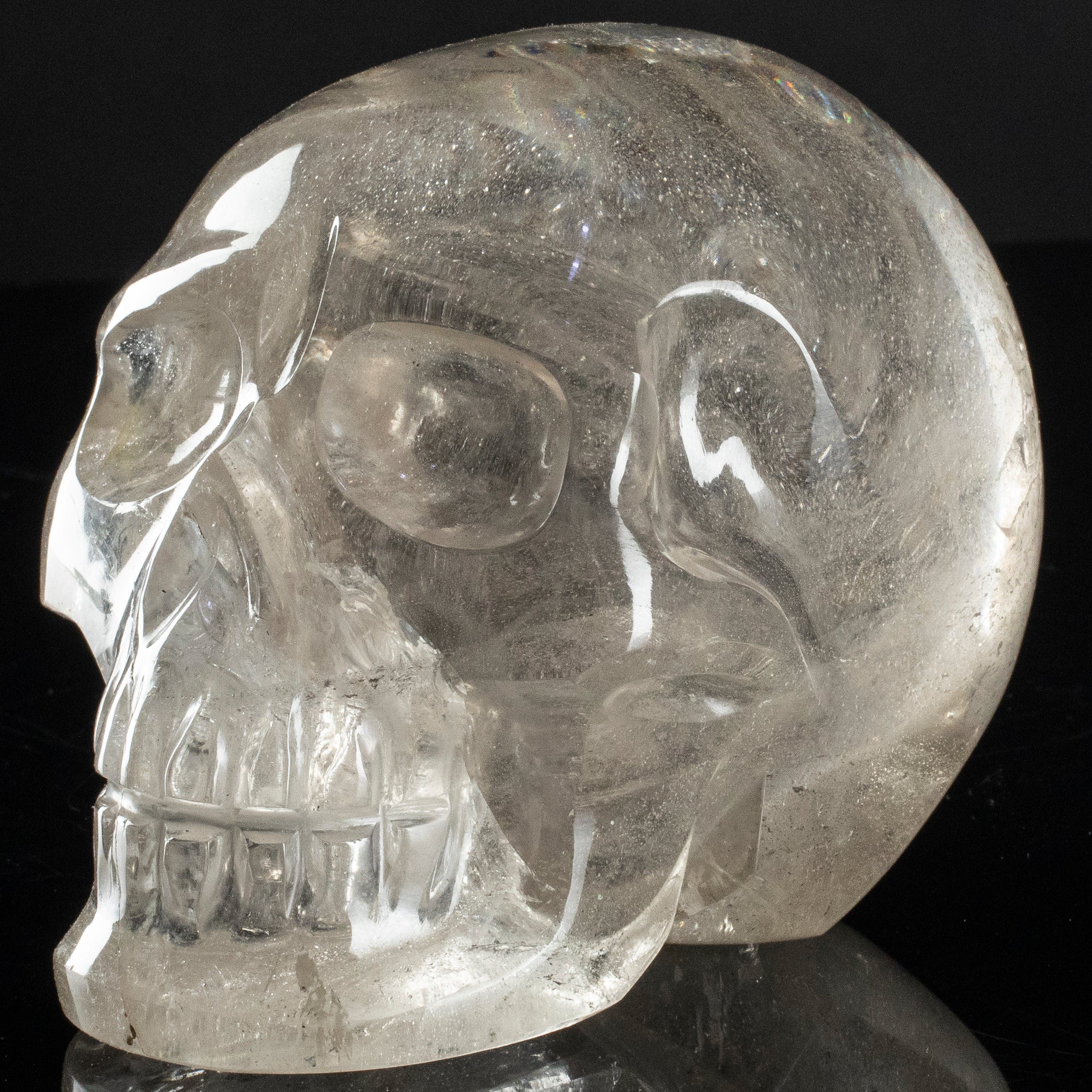 Kalifano Quartz Natural Brazilian Quartz Skull Carving - 4 in. SK3800.002