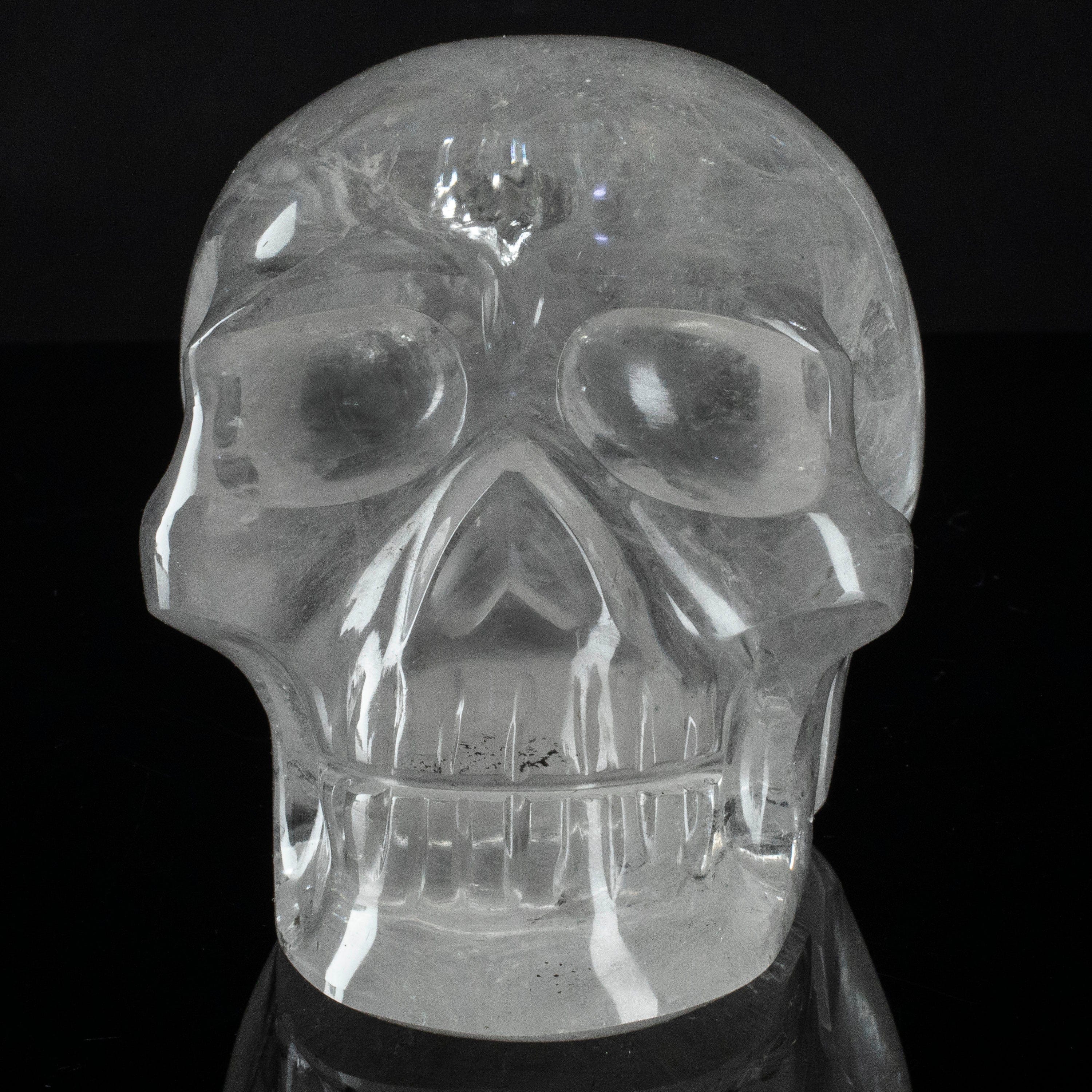 Kalifano Quartz Natural Brazilian Quartz Skull Carving - 5 in. SK5800.001