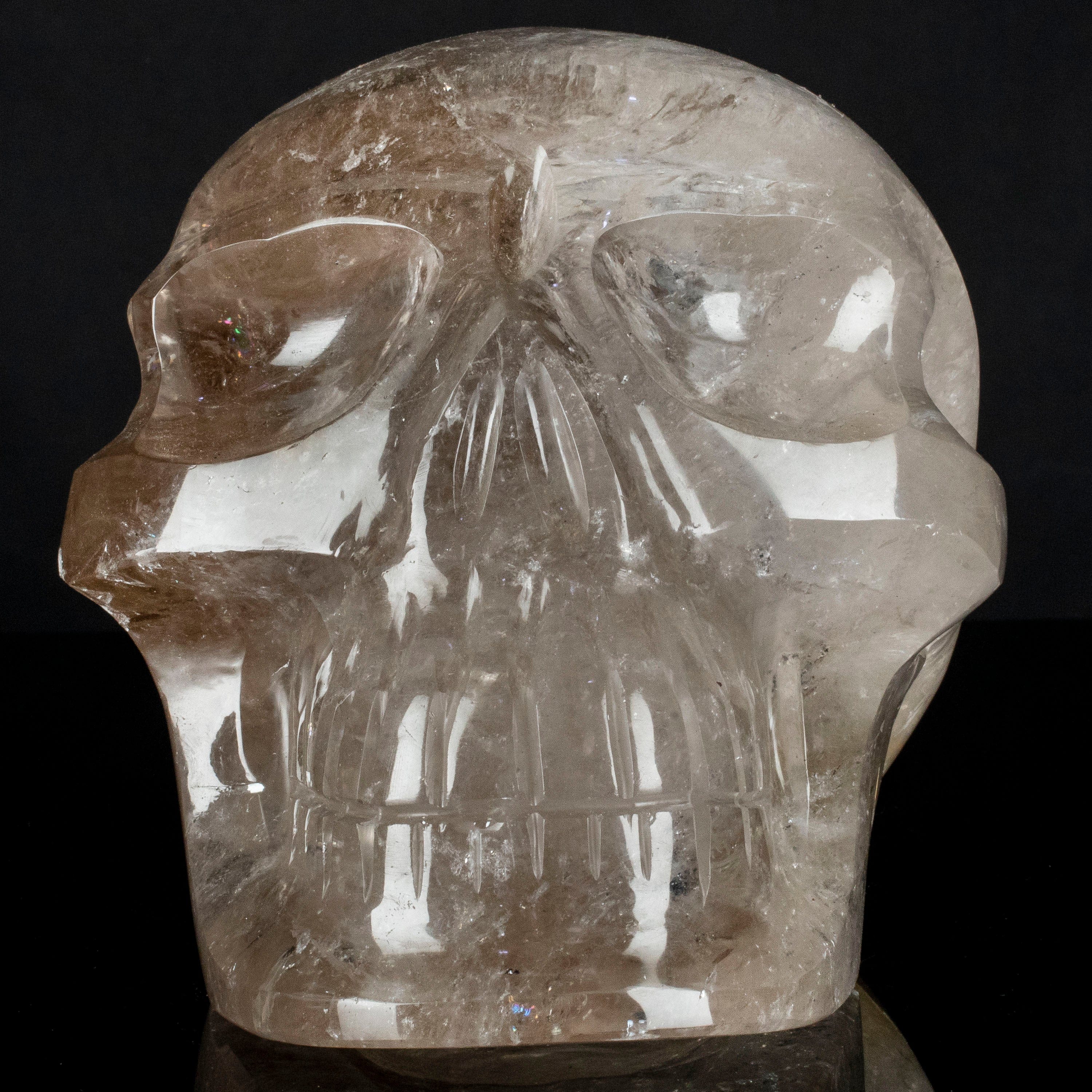 Kalifano Quartz Natural Brazilian Quartz Skull Carving - 6 in. SK12600.001
