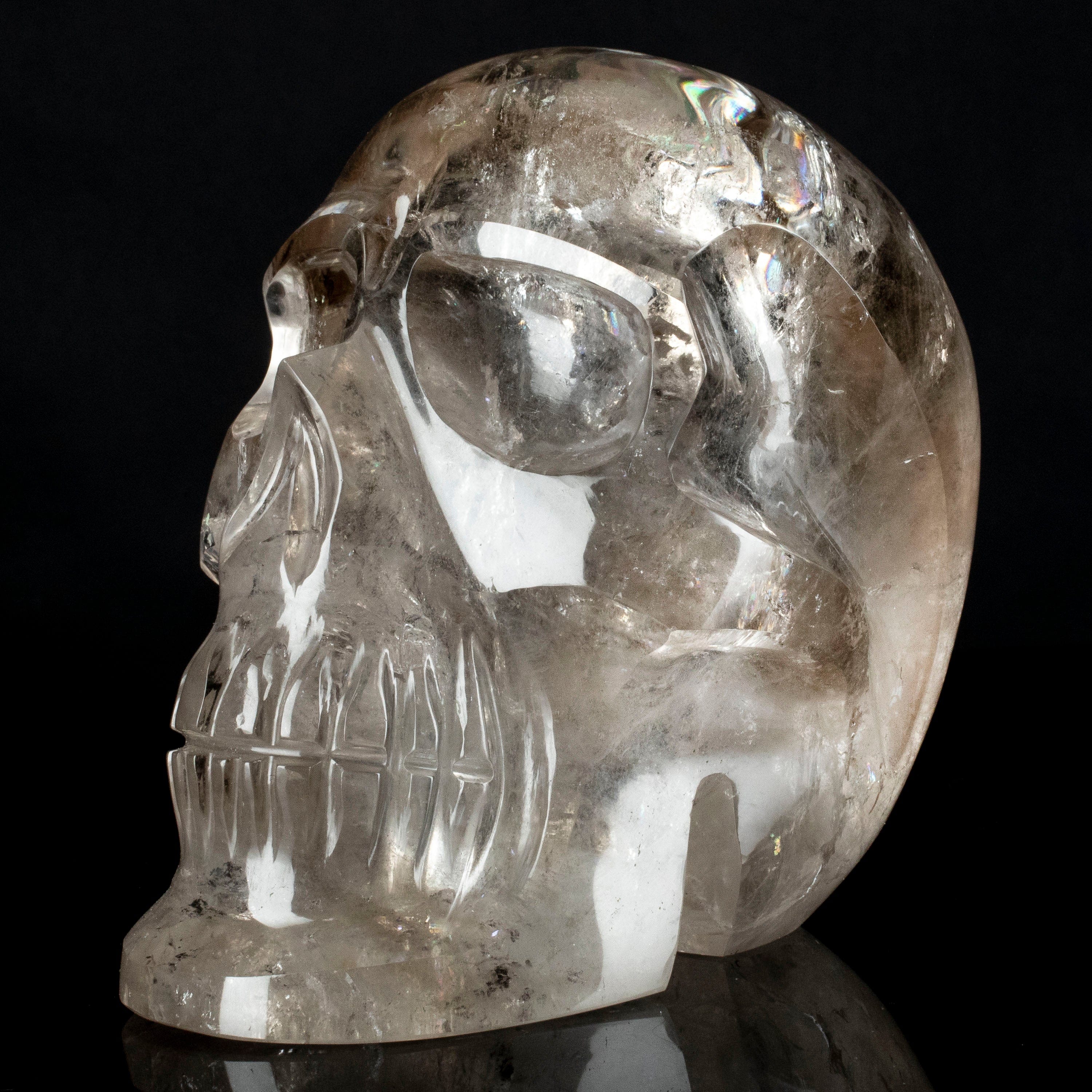 Kalifano Quartz Natural Brazilian Quartz Skull Carving - 7 in. SK9800.001