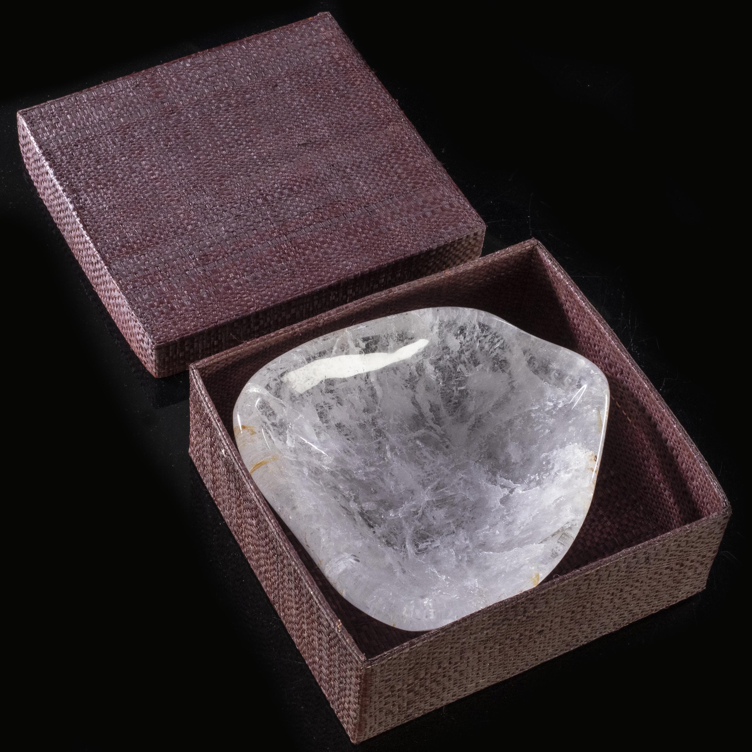 Kalifano Quartz Natural Crystal Quartz Bowl - 1,200 grams BQ840.003