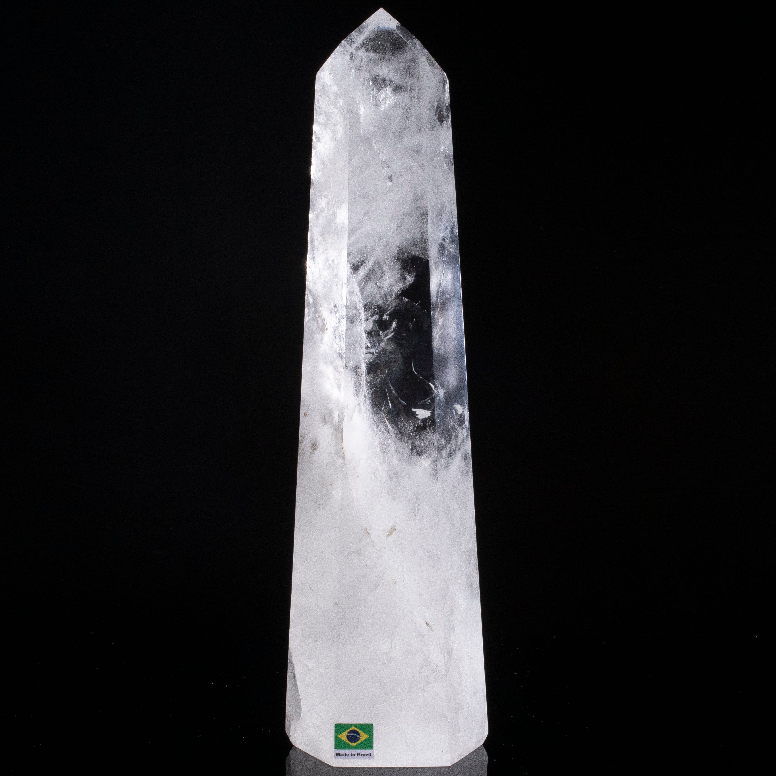 Kalifano Quartz Natural Quartz Obelisk from Brazil - 11.5" / 1,761 grams QZ2400.008