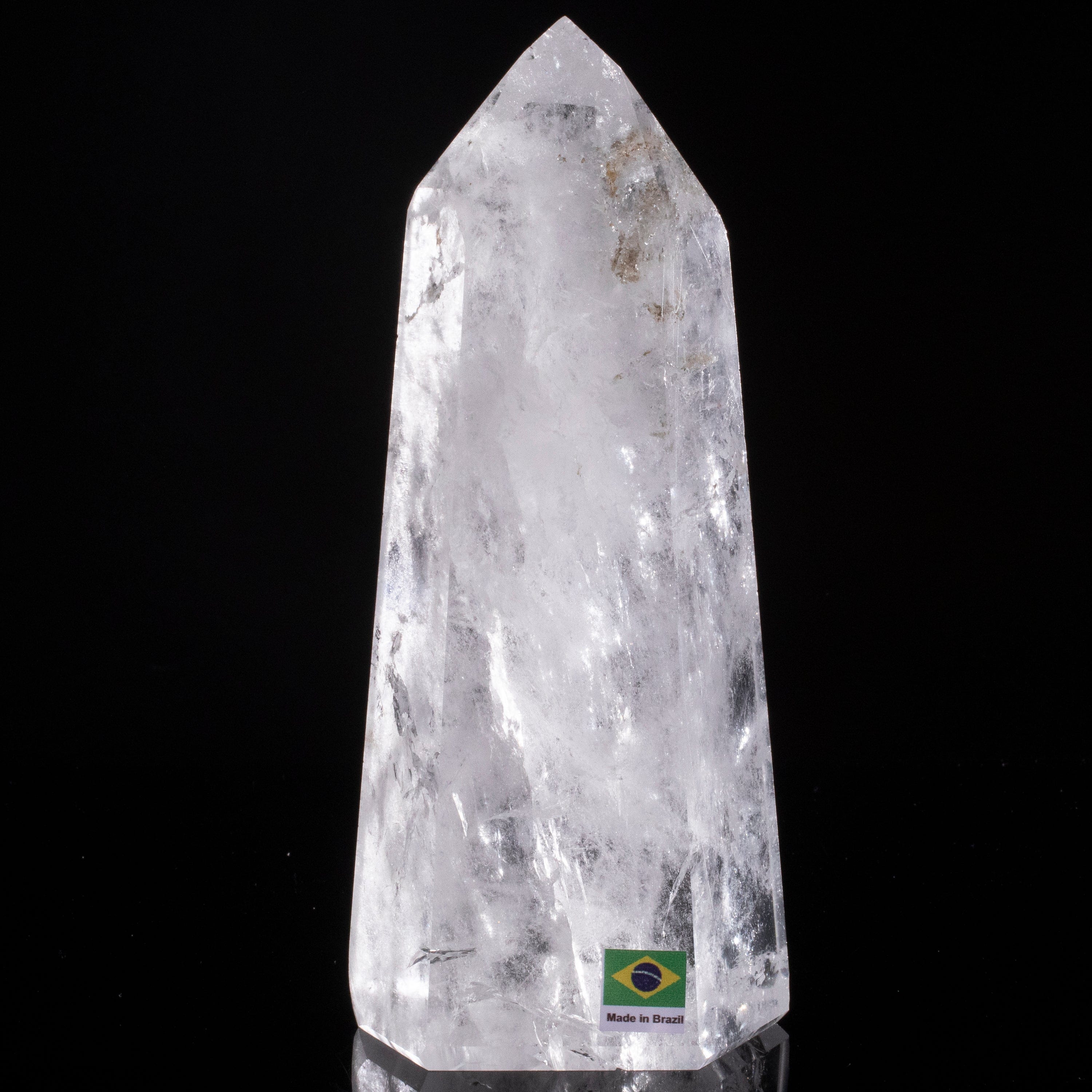 Kalifano Quartz Natural Quartz Obelisk from Brazil - 7.5" / 1,100 grams QZ1500.011