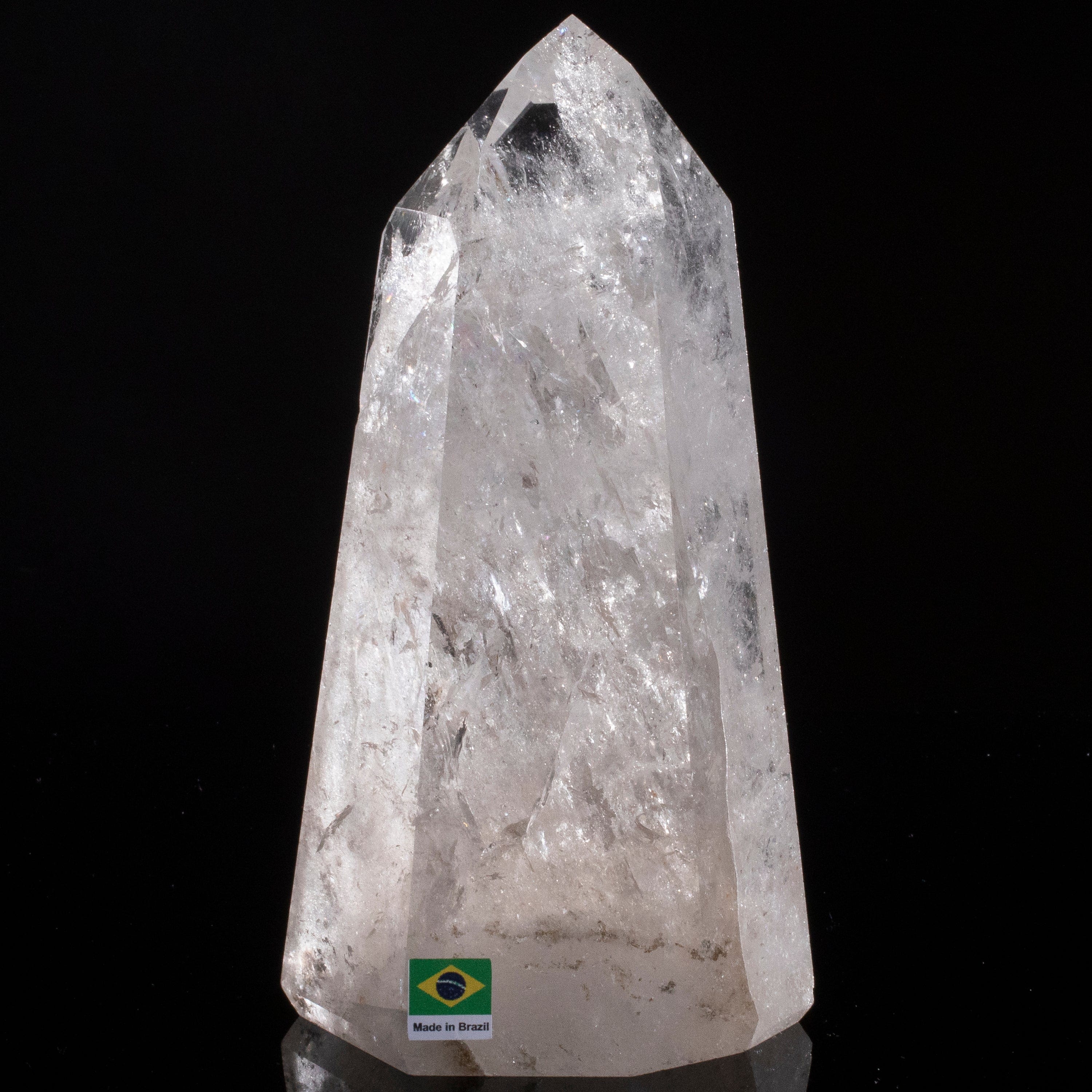 Kalifano Quartz Natural Quartz Obelisk from Brazil - 7.5" / 1,385 grams QZ1800.006