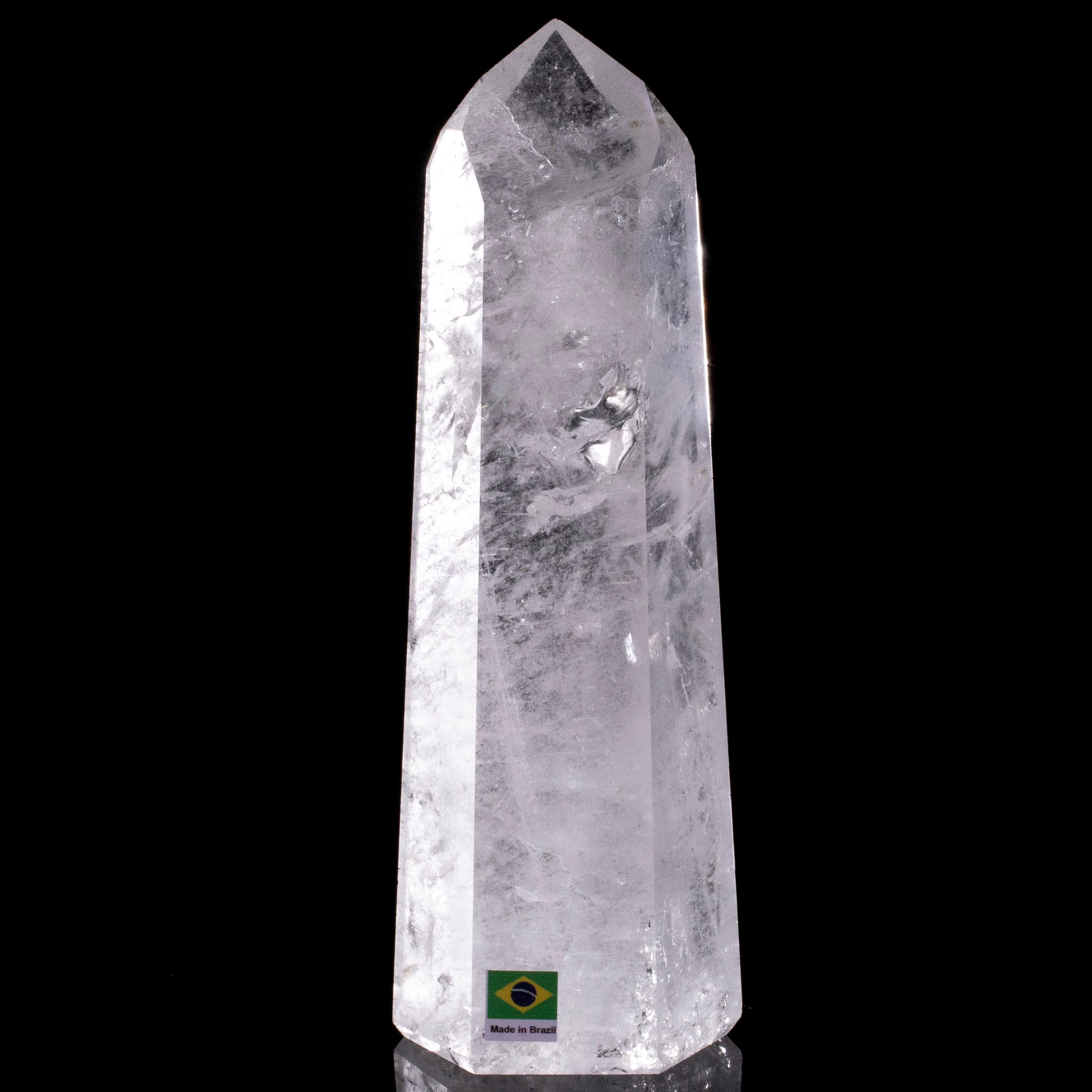 Kalifano Quartz Natural Quartz Obelisk from Brazil - 8.5" / 1,221 grams QZ1500.017