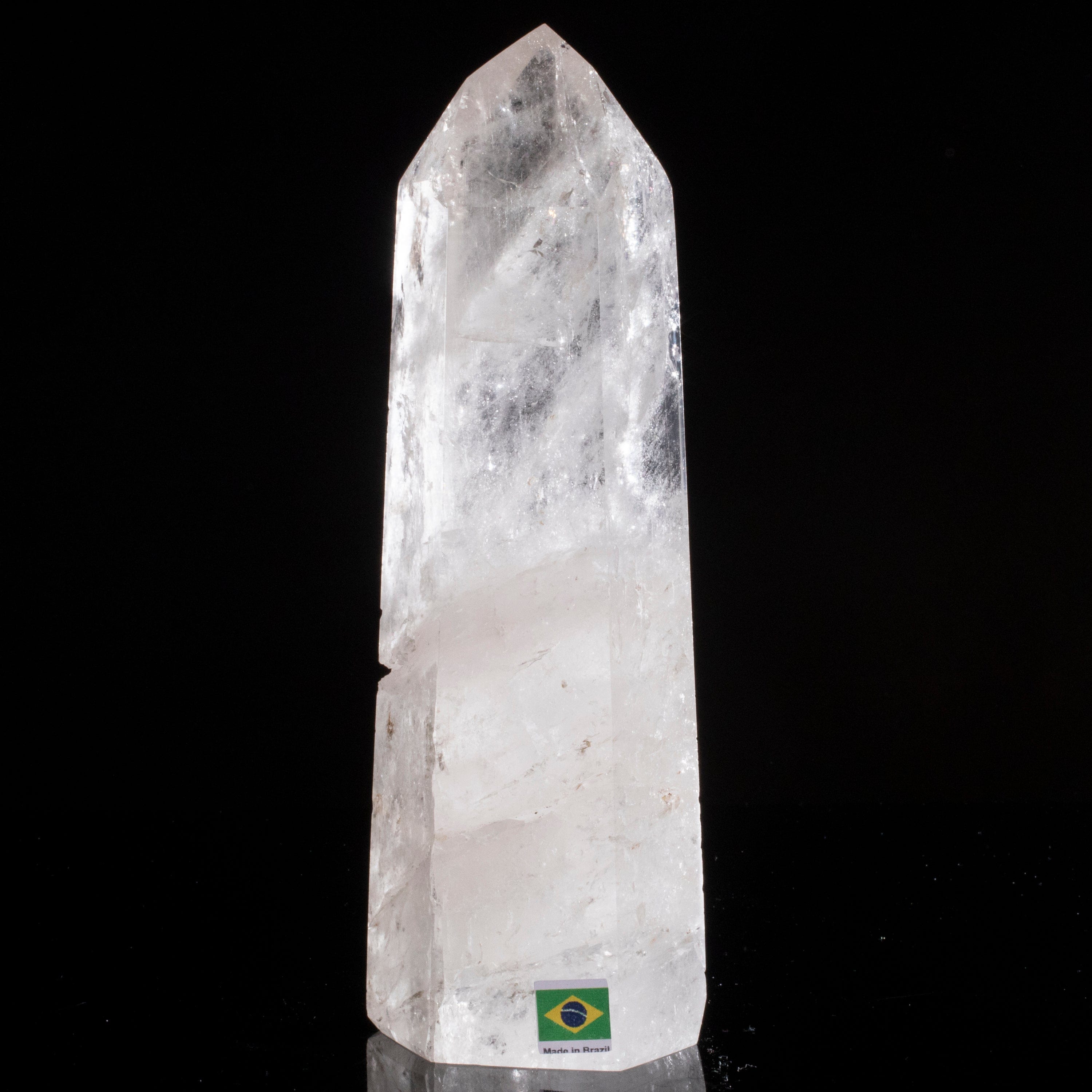 Kalifano Quartz Natural Quartz Obelisk from Brazil - 8.5" / 1,233 grams QZ1800.009