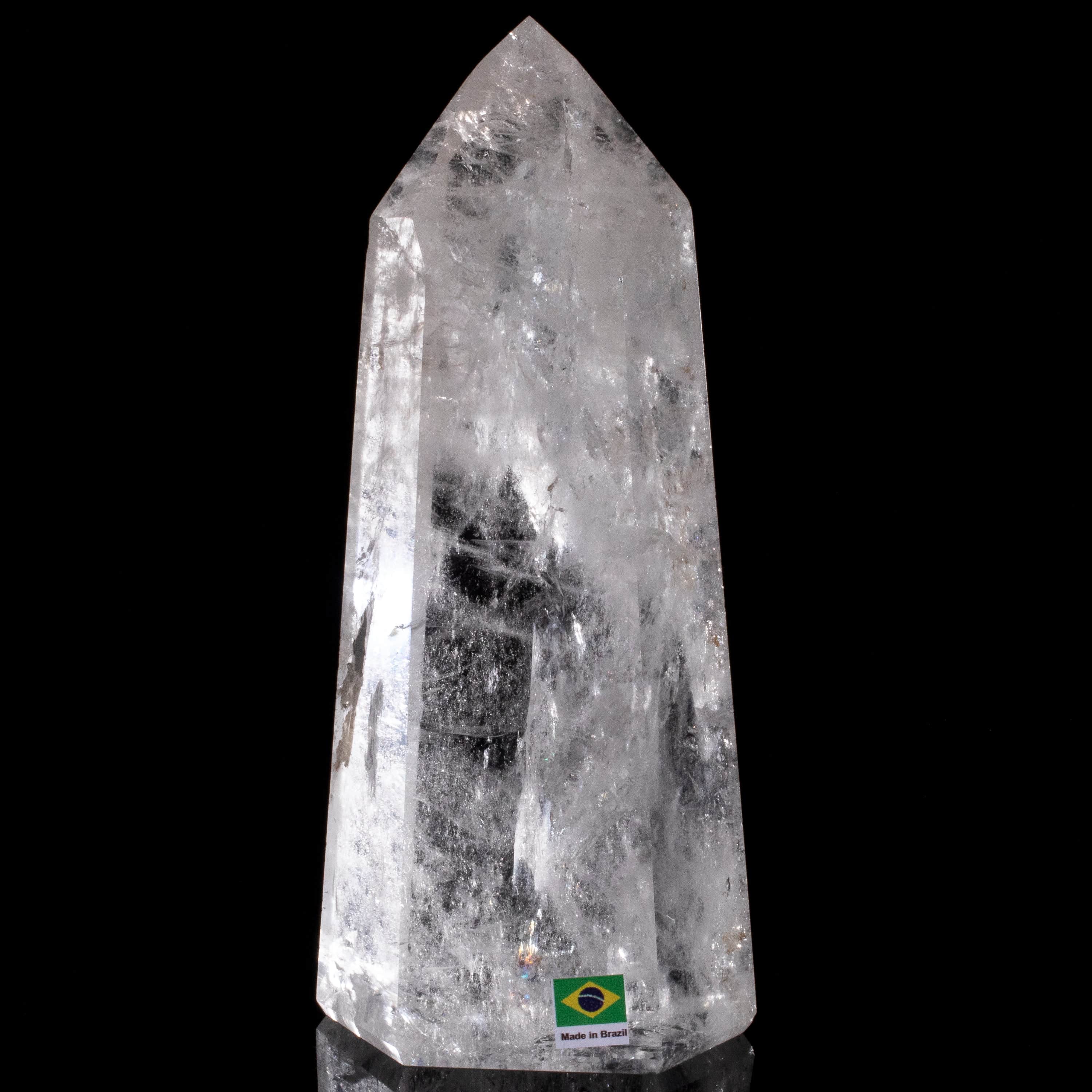Kalifano Quartz Natural Quartz Obelisk from Brazil - 8.5" / 1,656 grams QZ2400.009