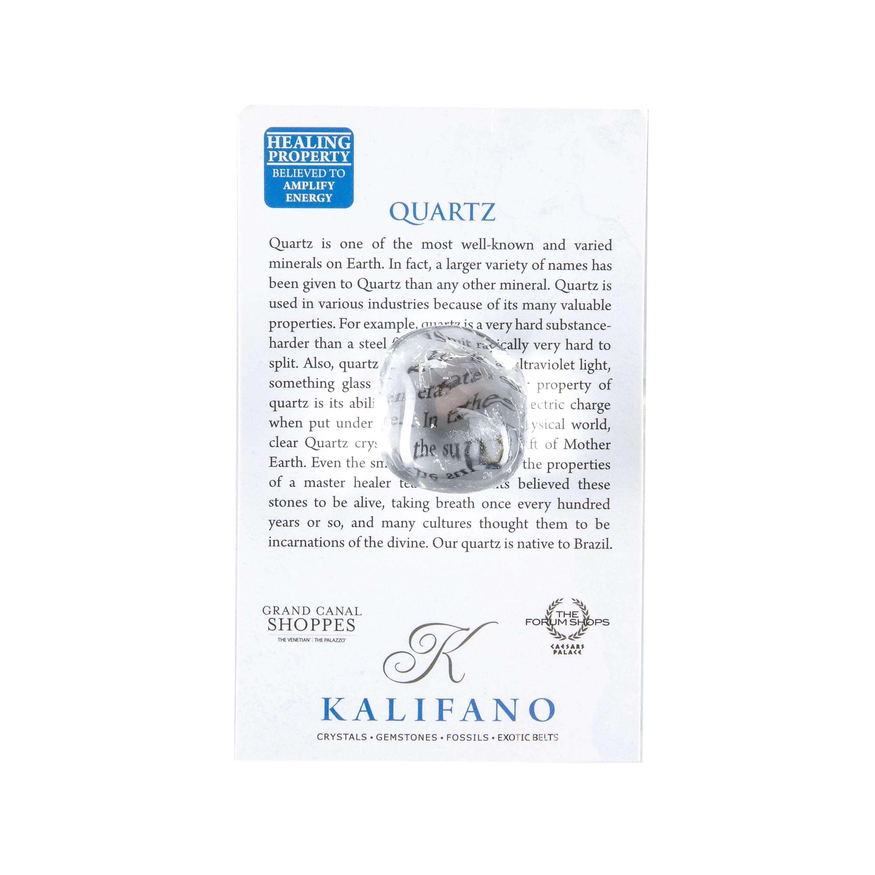 Kalifano Quartz Polished Quartz Nugget from Brazil QHS20